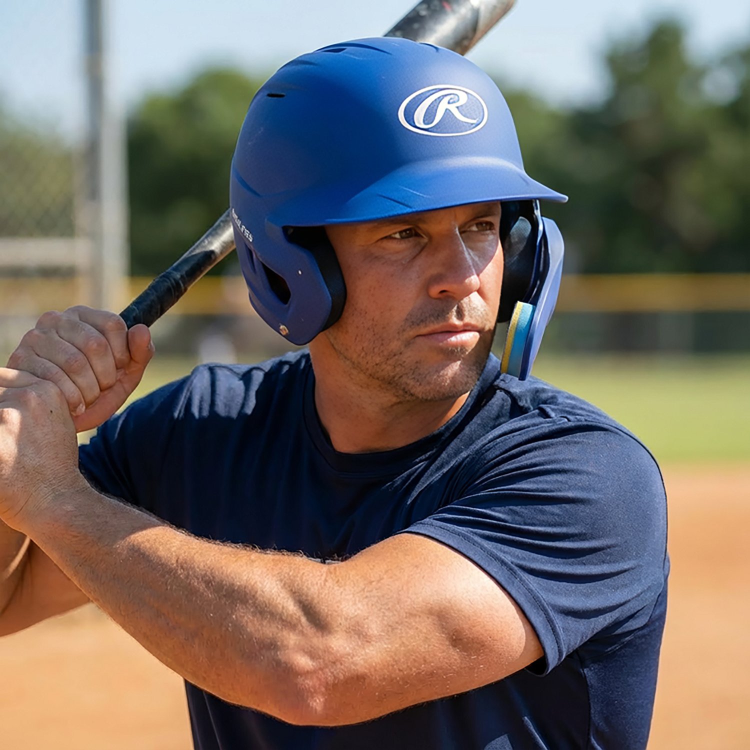 Rawlings Senior Matte Mach Adjust 1Tone RHB Helmet - view number 6