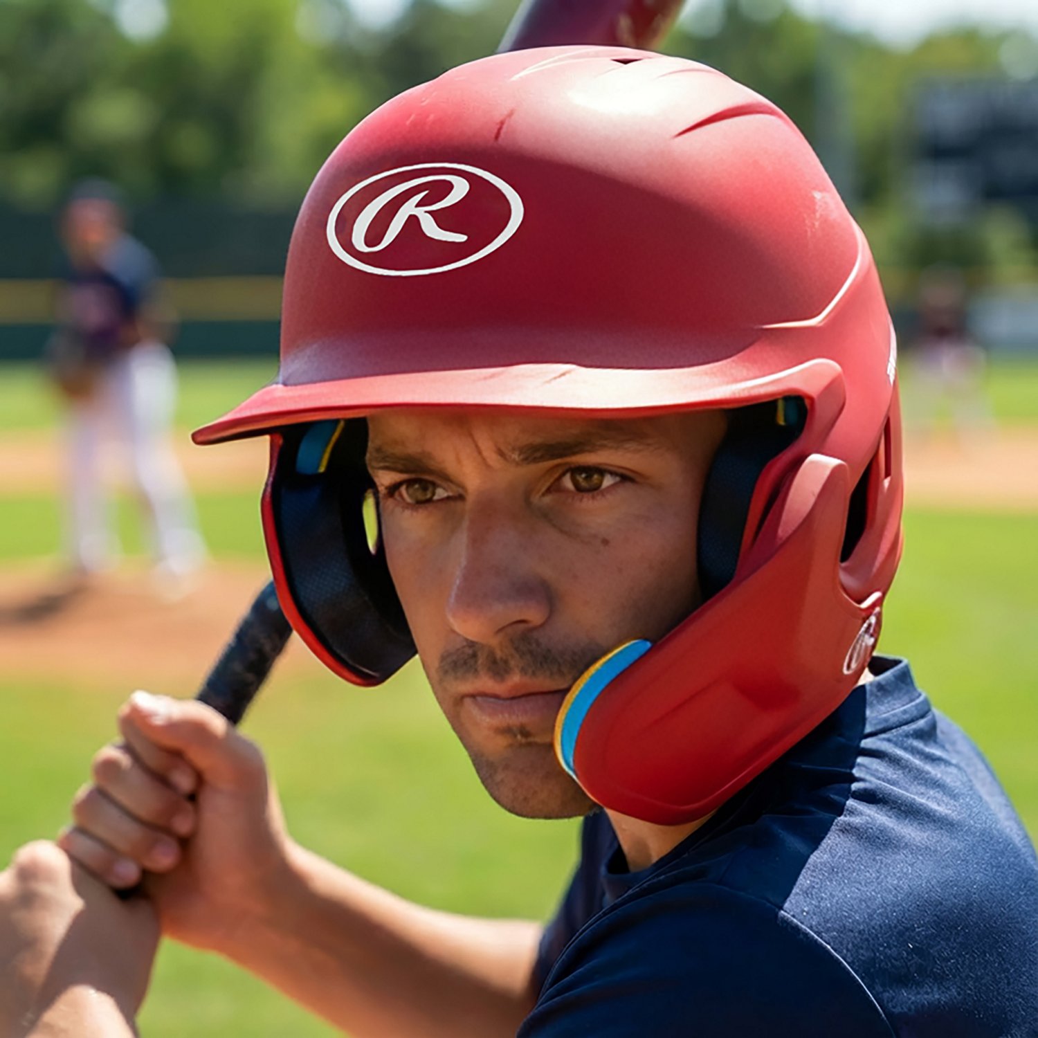 Rawlings Senior Matte Mach Adjust 1Tone RHB Helmet - view number 6