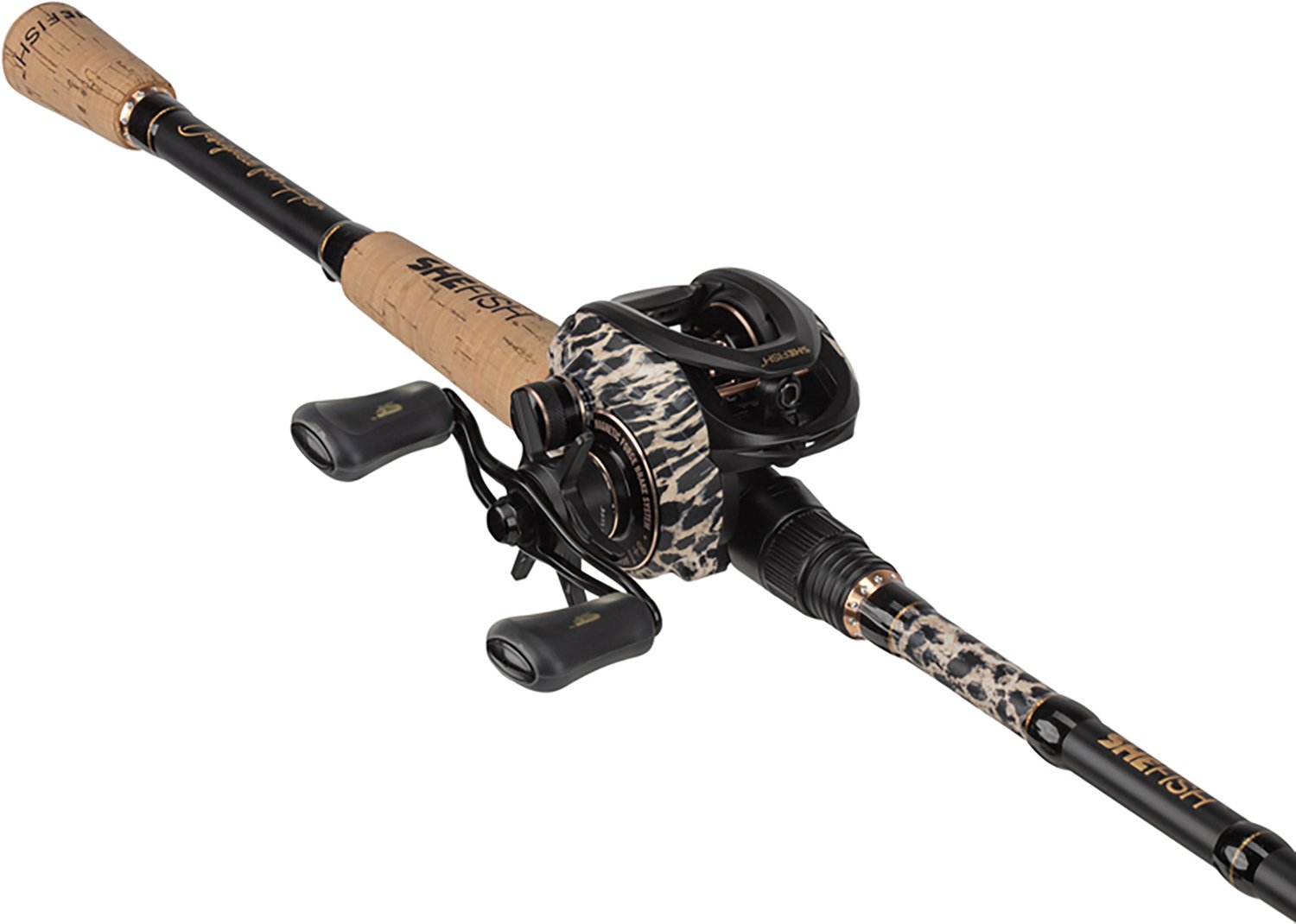 SheFish Fashion Elite 7 ft MH Leopard Pink Baitcast Combo