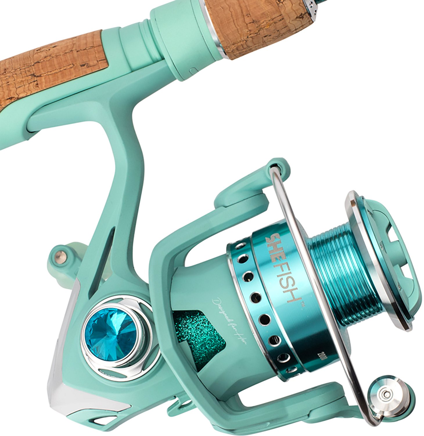 SheFish Sparkle Elite 6 ft 6 in M Teal Spinning Combo - view number 3