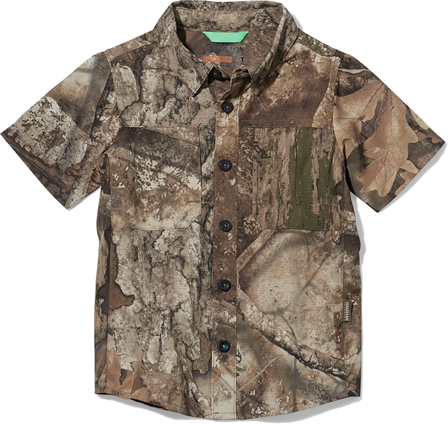 Magellan Outdoors Toddler Boys' Camo Lightweight Ripstop Short Sleeve Shirt