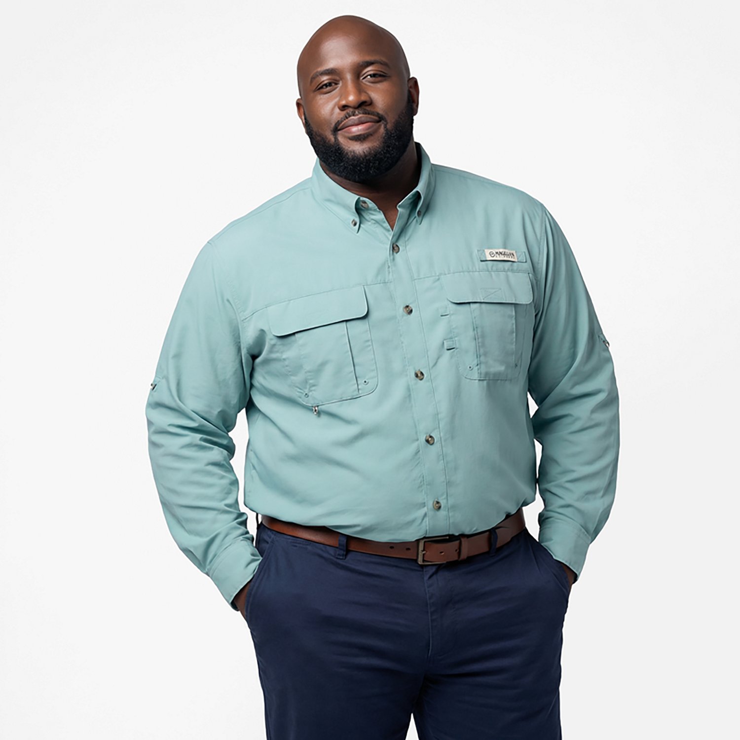 Magellan Outdoors Men's Laguna Madre Solid Long Sleeve Fishing Shirt - view number 2