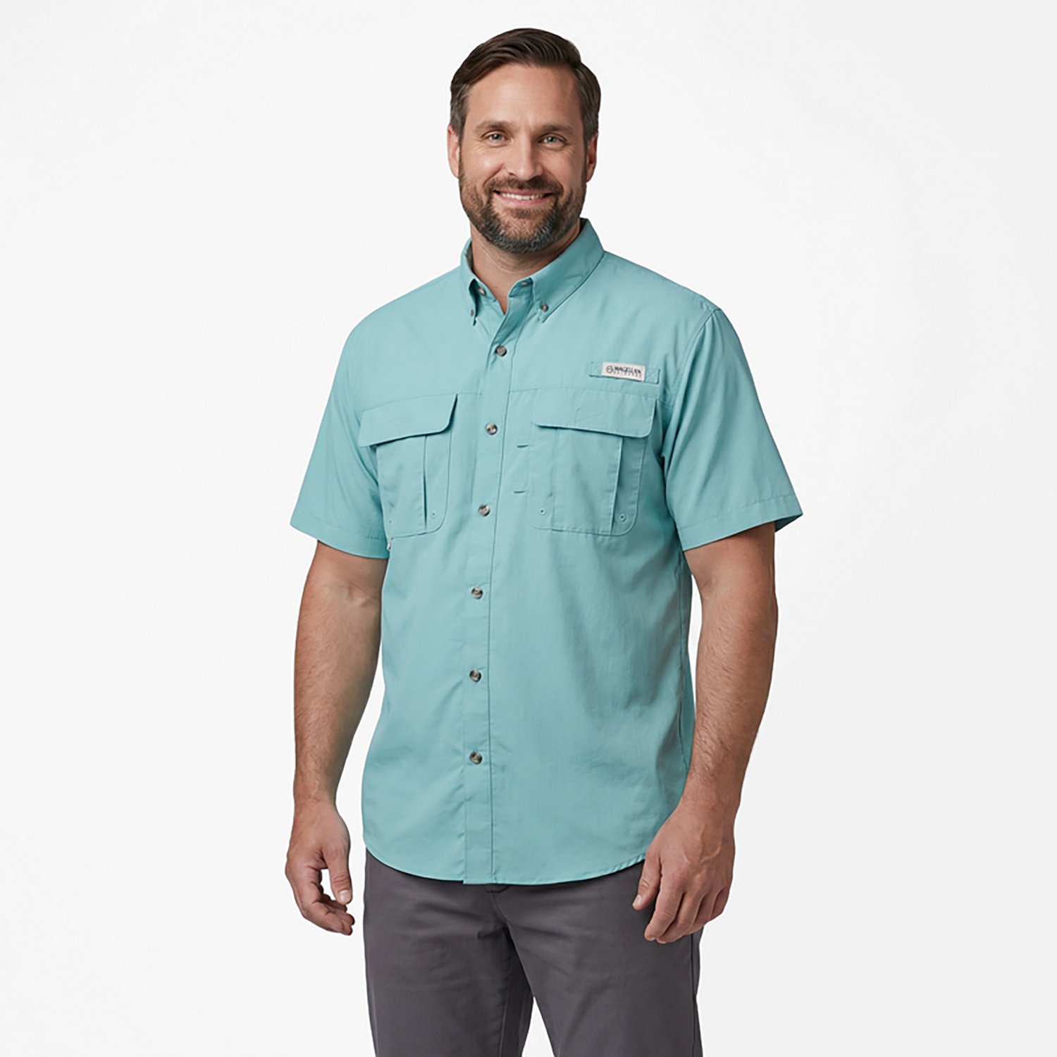 Magellan Outdoors Men's Laguna Madre Solid Short Sleeve Fishing Shirt - view number 2