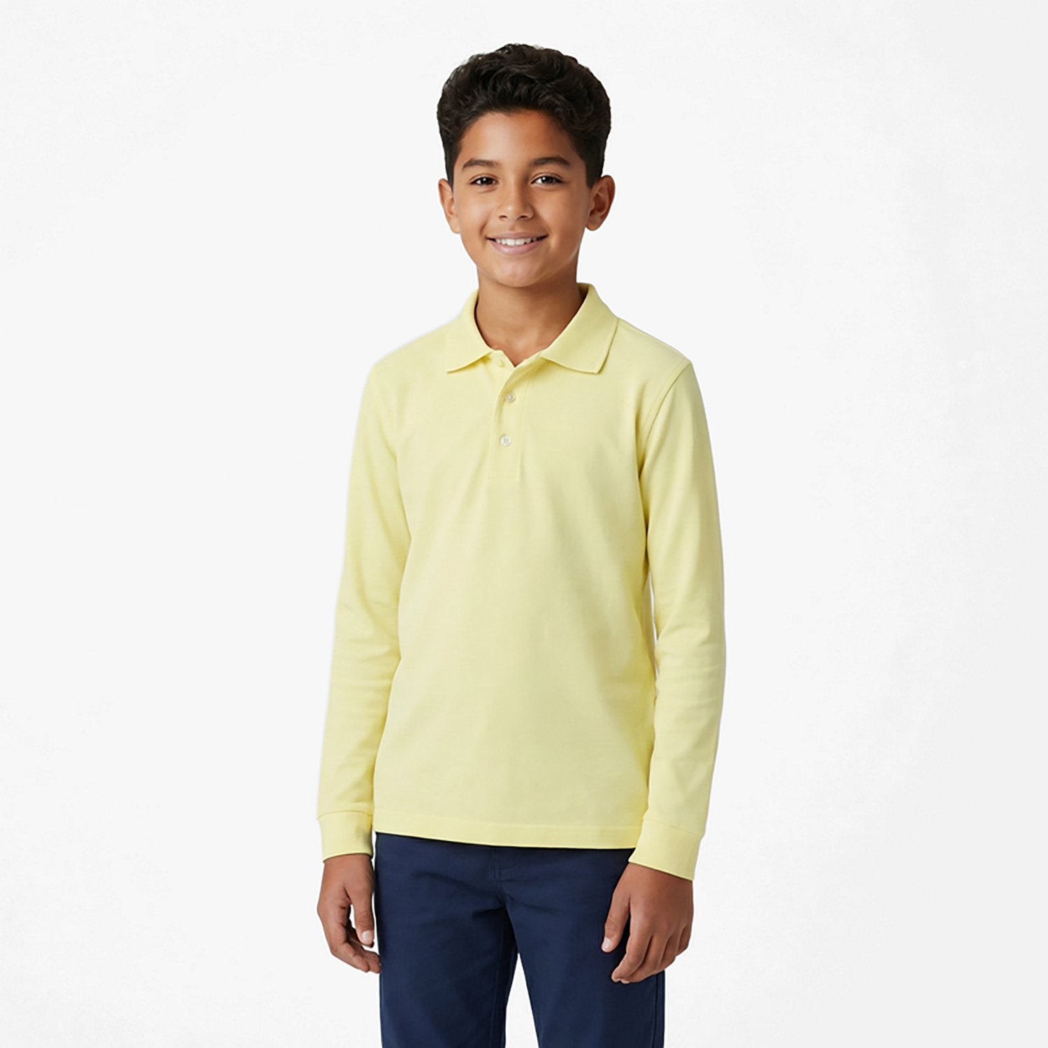 French Toast Boys' Long Sleeve Pique Polo Shirt                                                                                  - view number 2