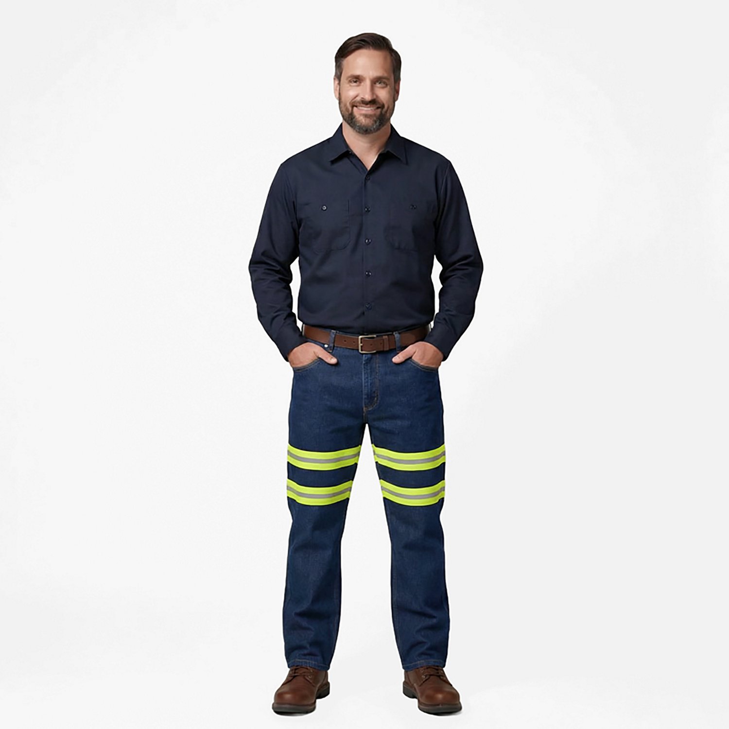 Red Kap Men's Enhanced Visibility Relaxed Fit Jeans