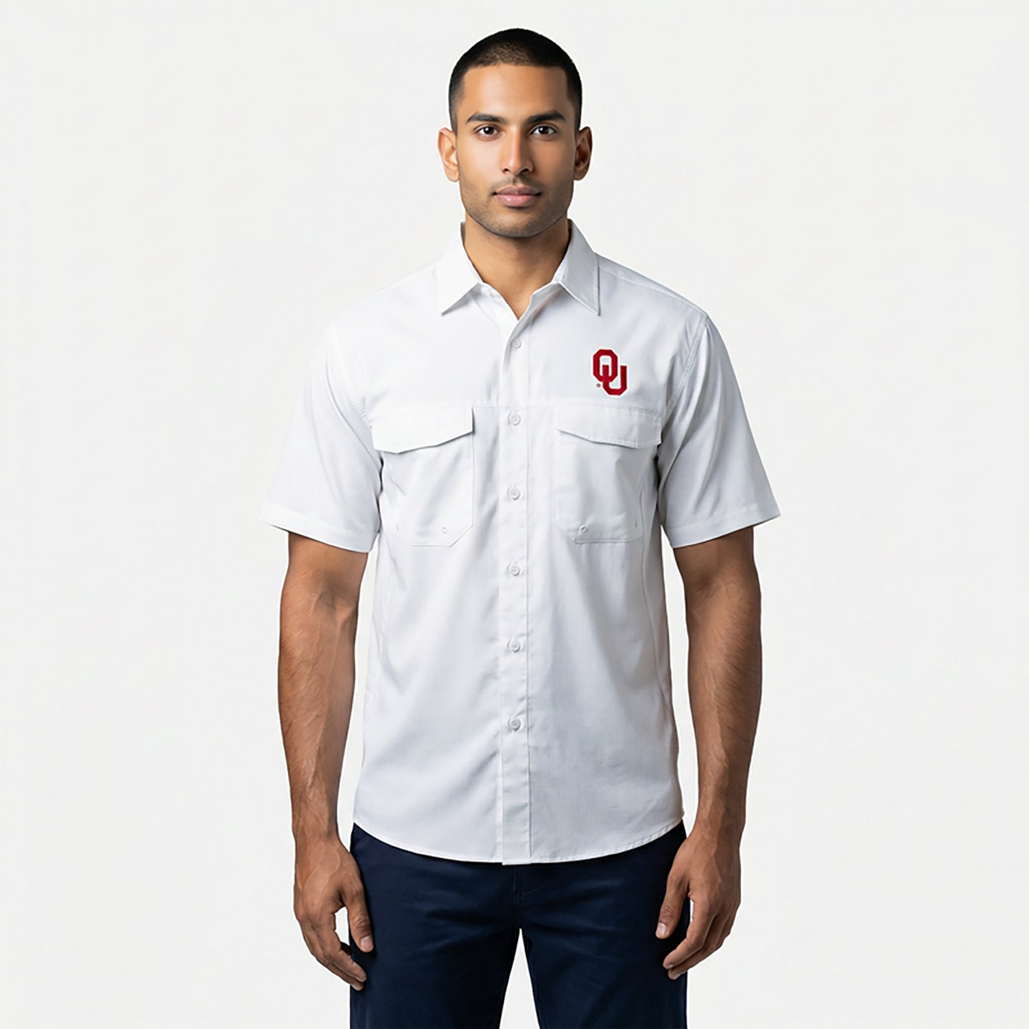 Antigua Men's University of Oklahoma Game Day Woven Fishing Shirt                                                                - view number 2