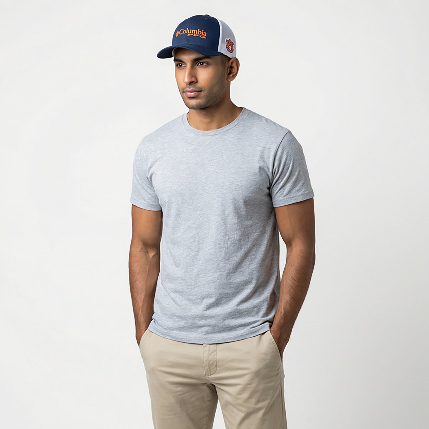 Columbia Sportswear Men's Auburn University Collegiate PFG Mesh Ball Cap - view number 2