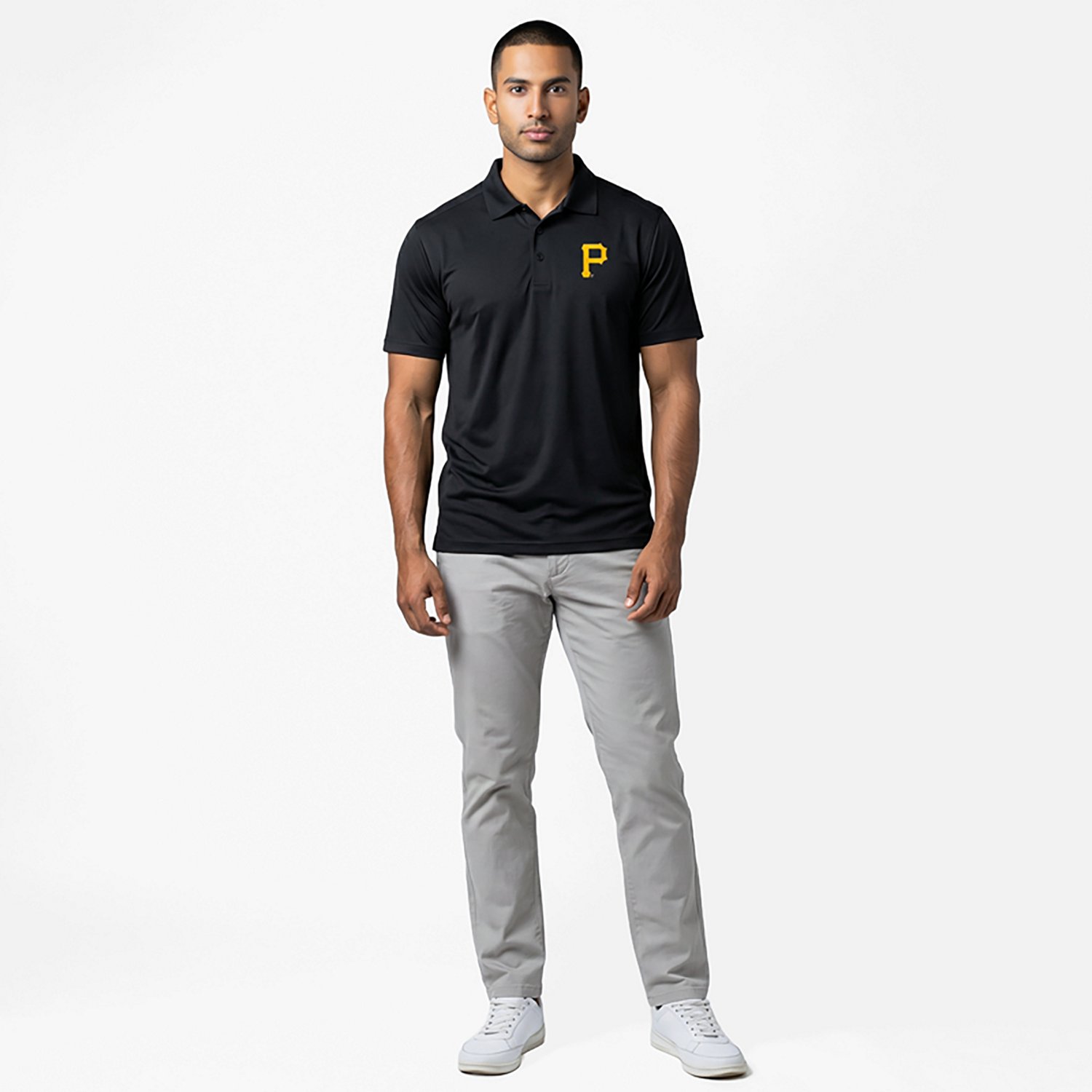 Antigua Men's Pittsburgh Pirates Tribute Short Sleeve Polo Shirt                                                                 - view number 2