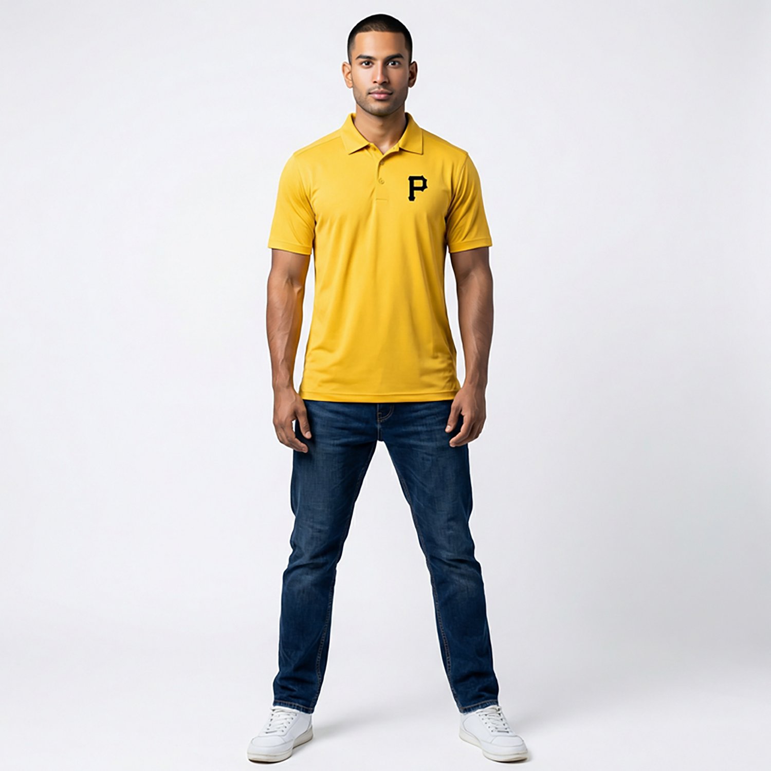 Antigua Men's Pittsburgh Pirates Tribute Short Sleeve Polo Shirt                                                                 - view number 2