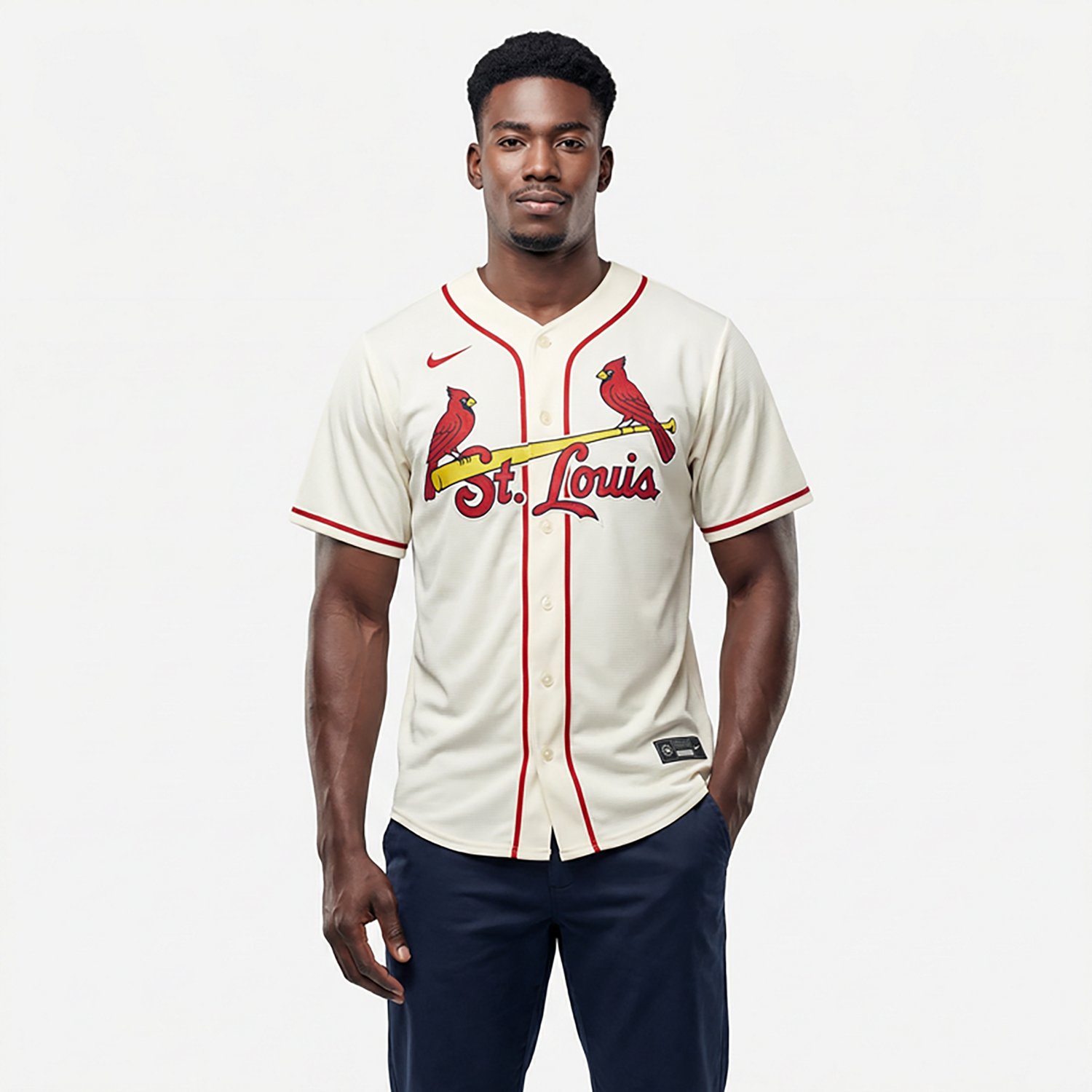 Nike Men's St. Louis Cardinals Blank Official Replica Alternate Jersey - view number 2