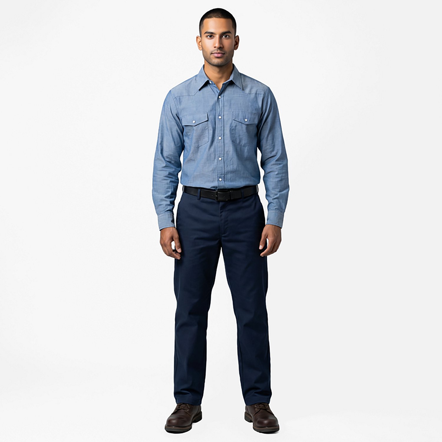 Red Kap Men's Deluxe Western Style Long Sleeve Work Shirt                                                                        - view number 2