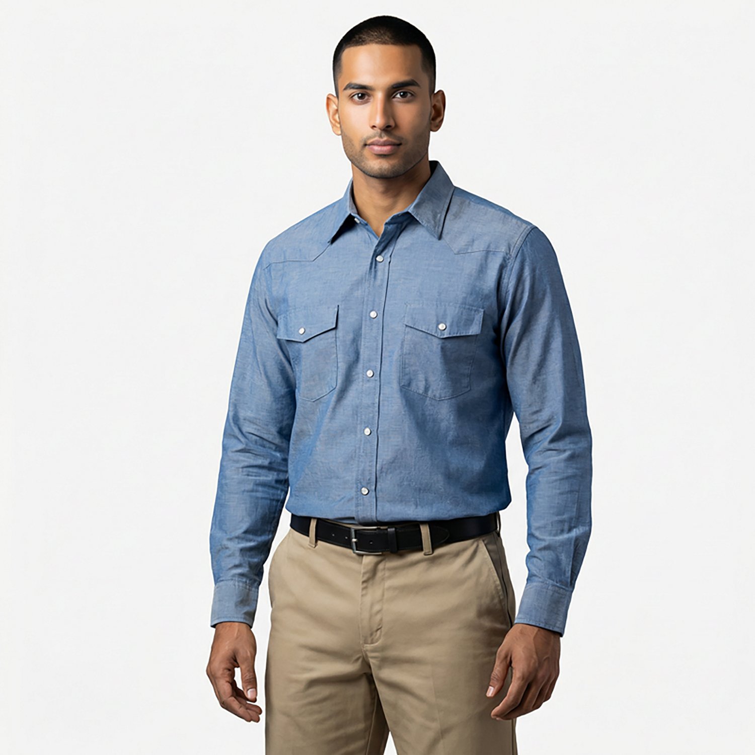 Red Kap Men's Deluxe Western Style Long Sleeve Work Shirt                                                                        - view number 3