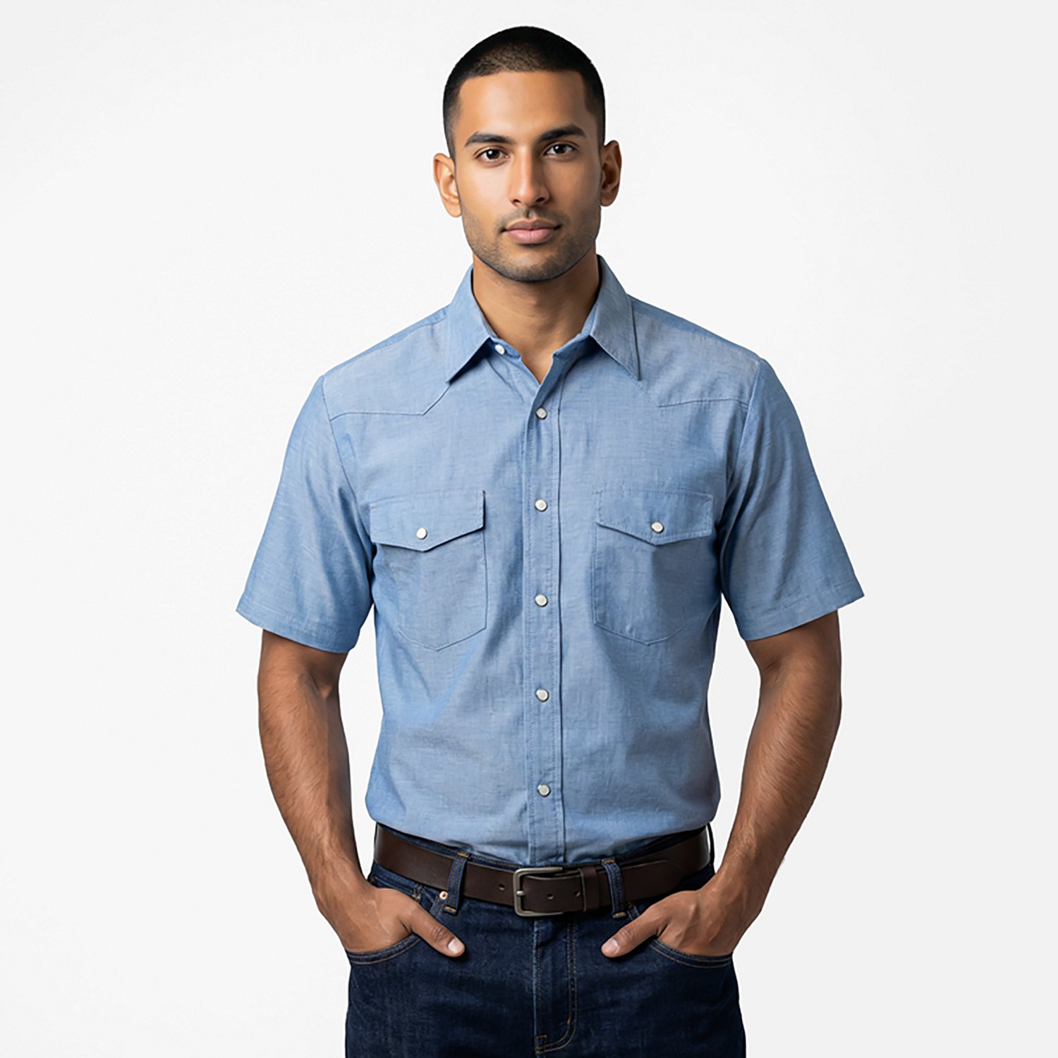 Red Kap Men's Deluxe Western Style Short Sleeve Work Shirt                                                                       - view number 4