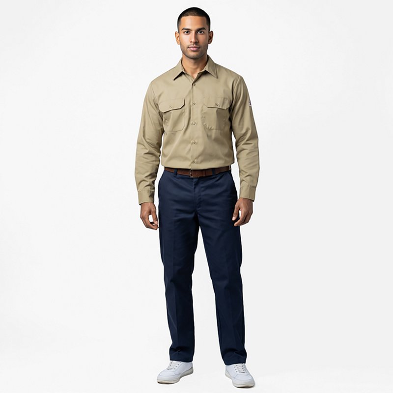 Men's Flame-Resistant Collared Shirt, 7.7 cal/sq cm, M, Excel FR(R)