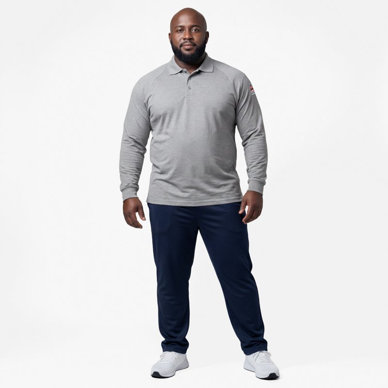 Bulwark Men's CoolTouch 2 Classic Long Sleeve Polo Shirt