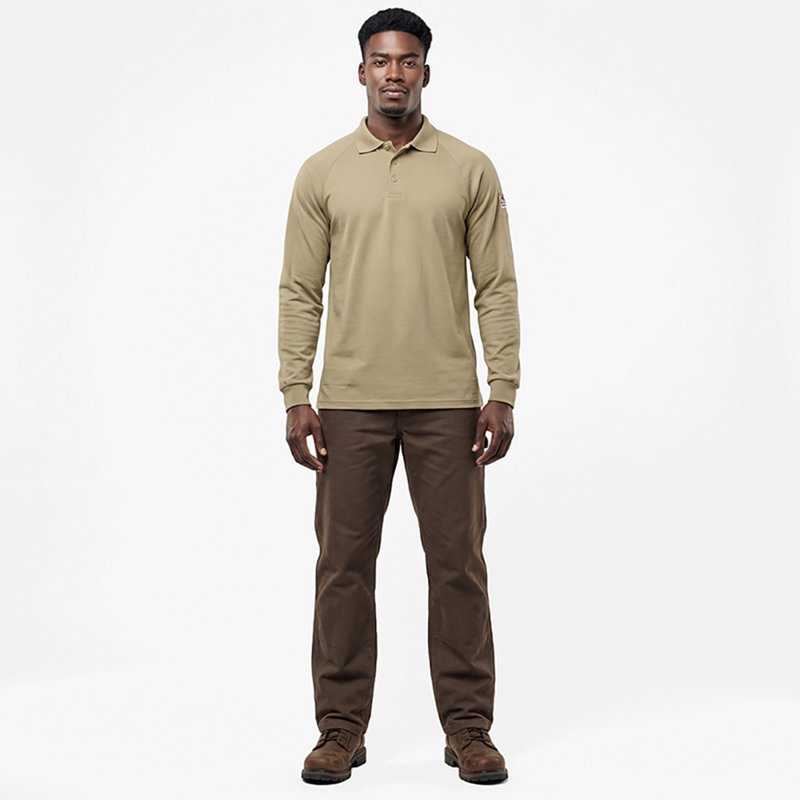 Bulwark Men's CoolTouch 2 Classic Long Sleeve Polo Shirt