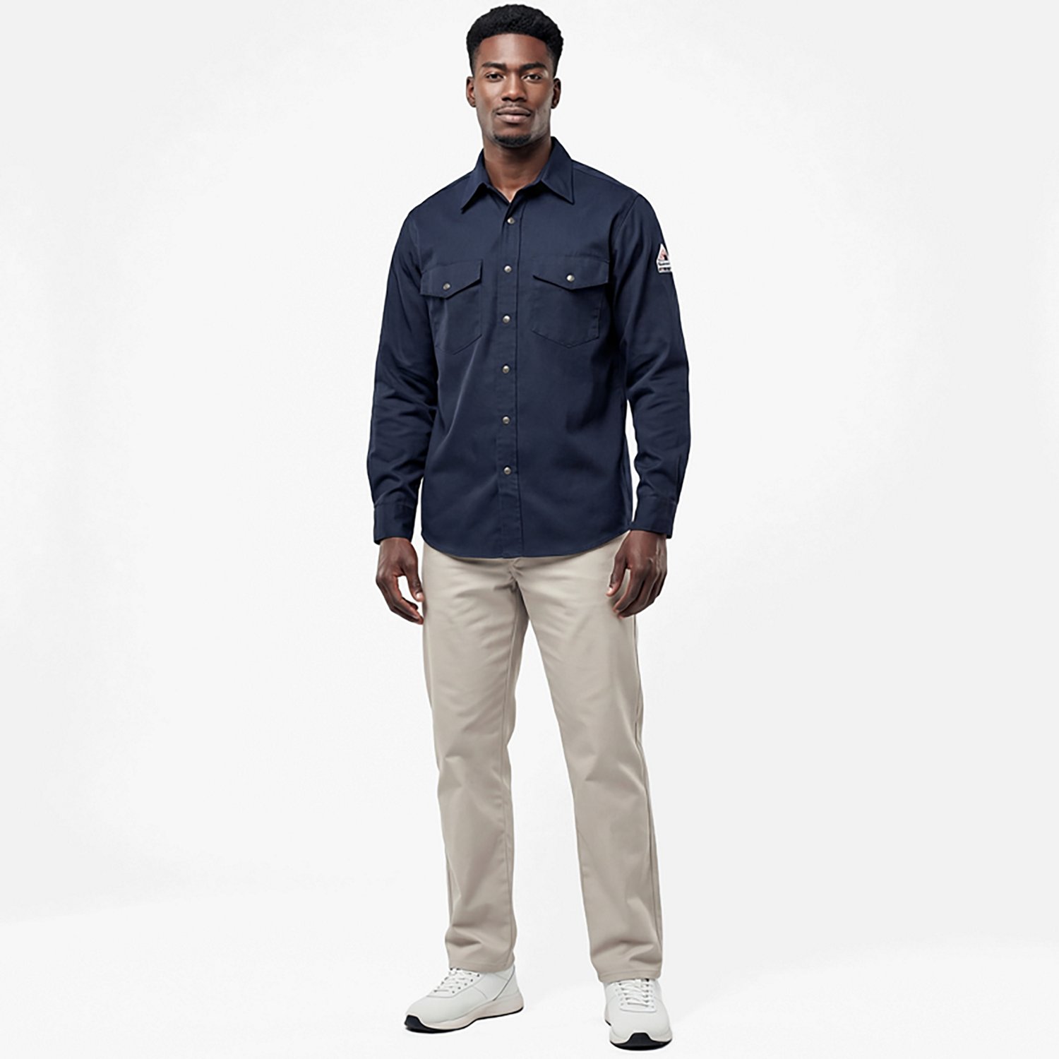 Bulwark Men's Nomex IIIA Snap Front Long Sleeve Uniform Work Shirt