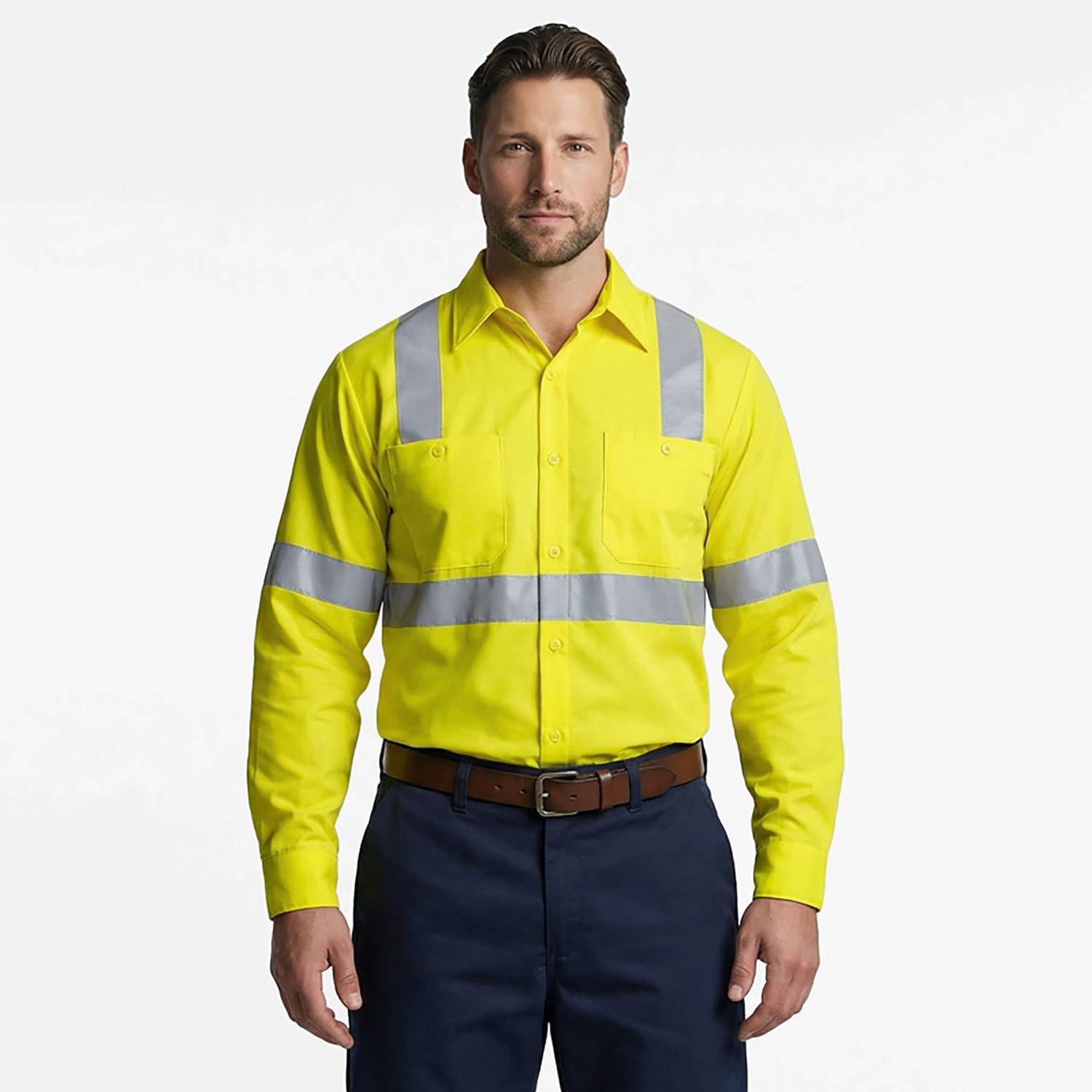 Red Kap Men's Hi-Visibility Ripstop Type R Class 3 Long Sleeve Work Shirt                                                        - view number 2