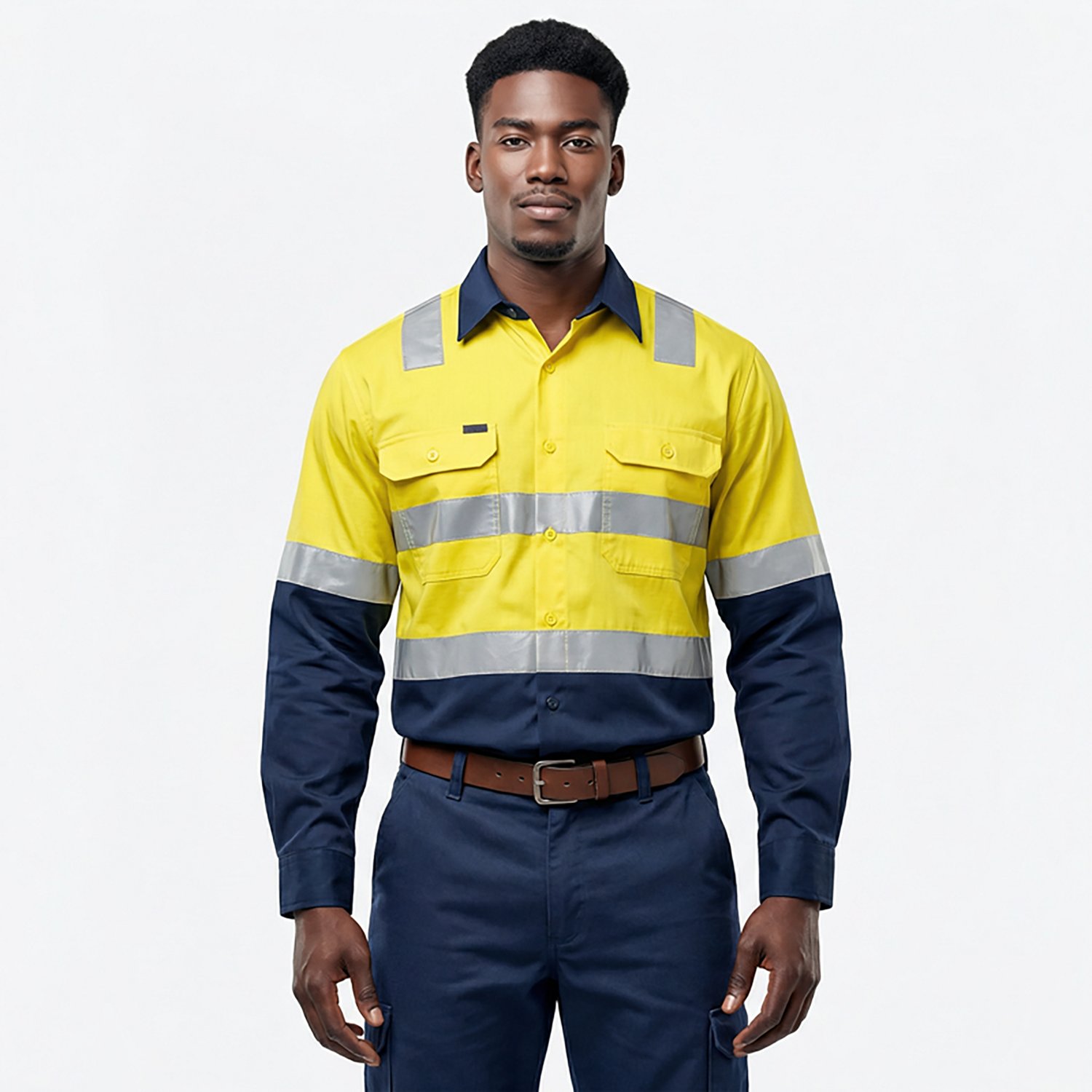 Red Kap Men's Hi-Visibility Colorblock Ripstop Type R Class 2 Work Shirt - view number 2