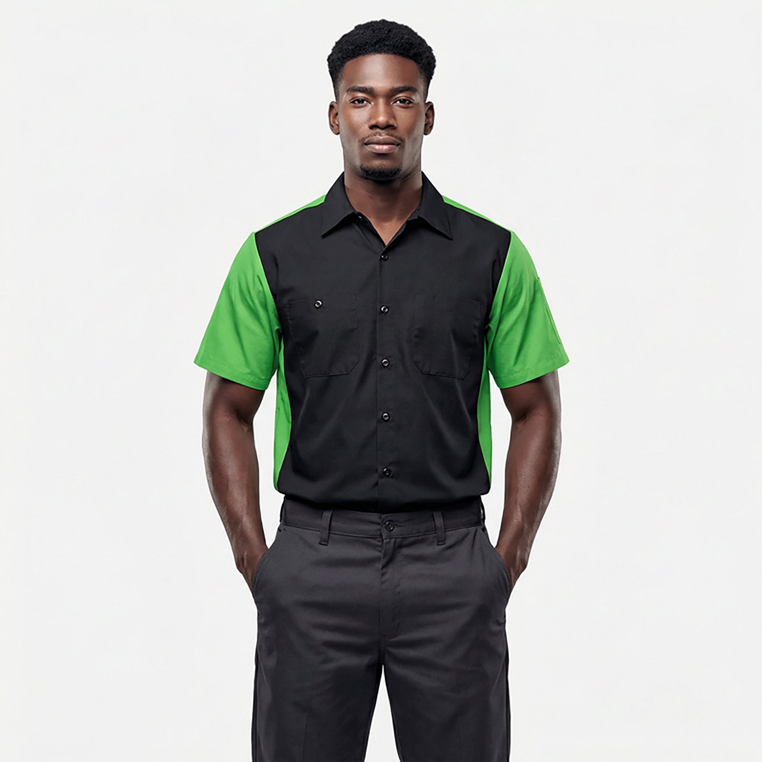 Red Kap Men's 2-Tone Crew Short Sleeve Shirt - view number 2