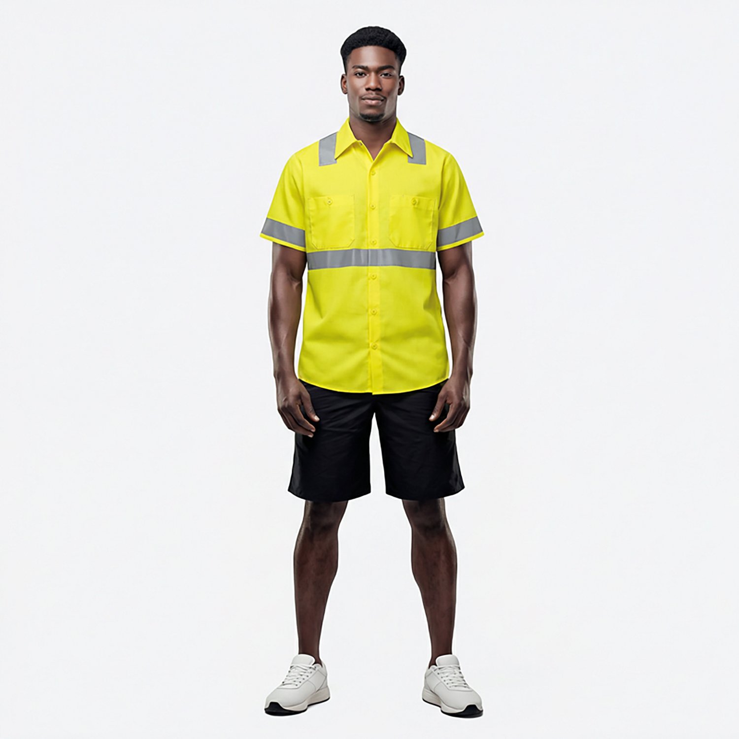 Red Kap Men's Hi-Visibility Ripstop Type R Class 3 Short Sleeve Work Shirt