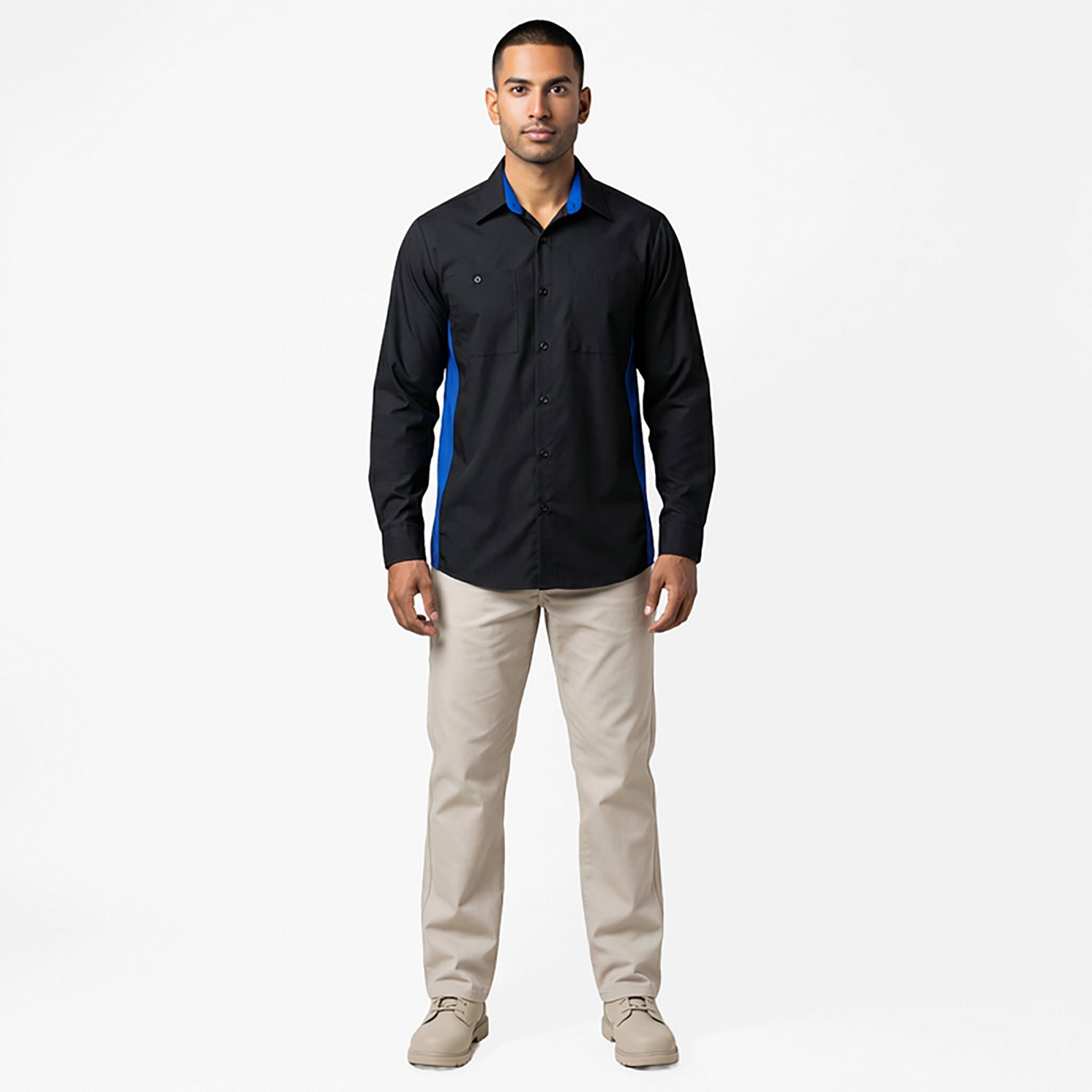 Red Kap Men's Performance Plus Shop Long Sleeve Shirt with OilBlok Technology