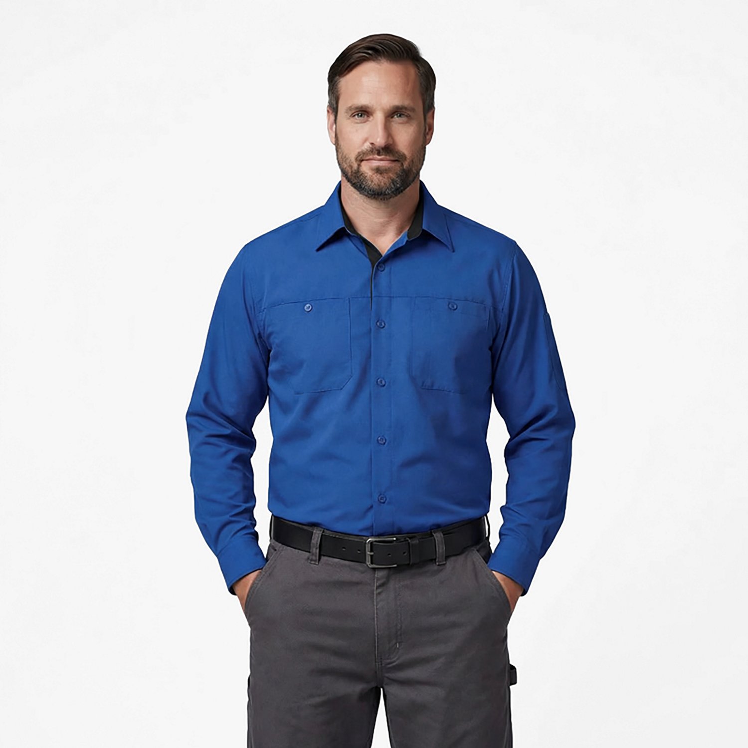 Red Kap Men's Performance Plus Shop Long Sleeve Shirt with OilBlok Technology                                                    - view number 2