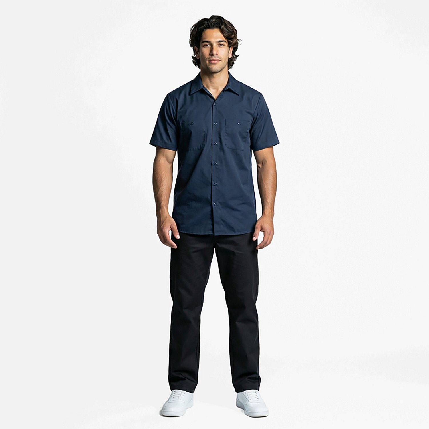 Red Kap Men's Short Sleeve Wrinkle-Resistant Cotton Work Shirt