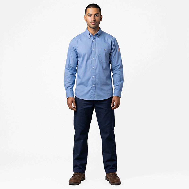 Bulwark Men's Lightweight EXCEL Flame Resistant Dress Shirt