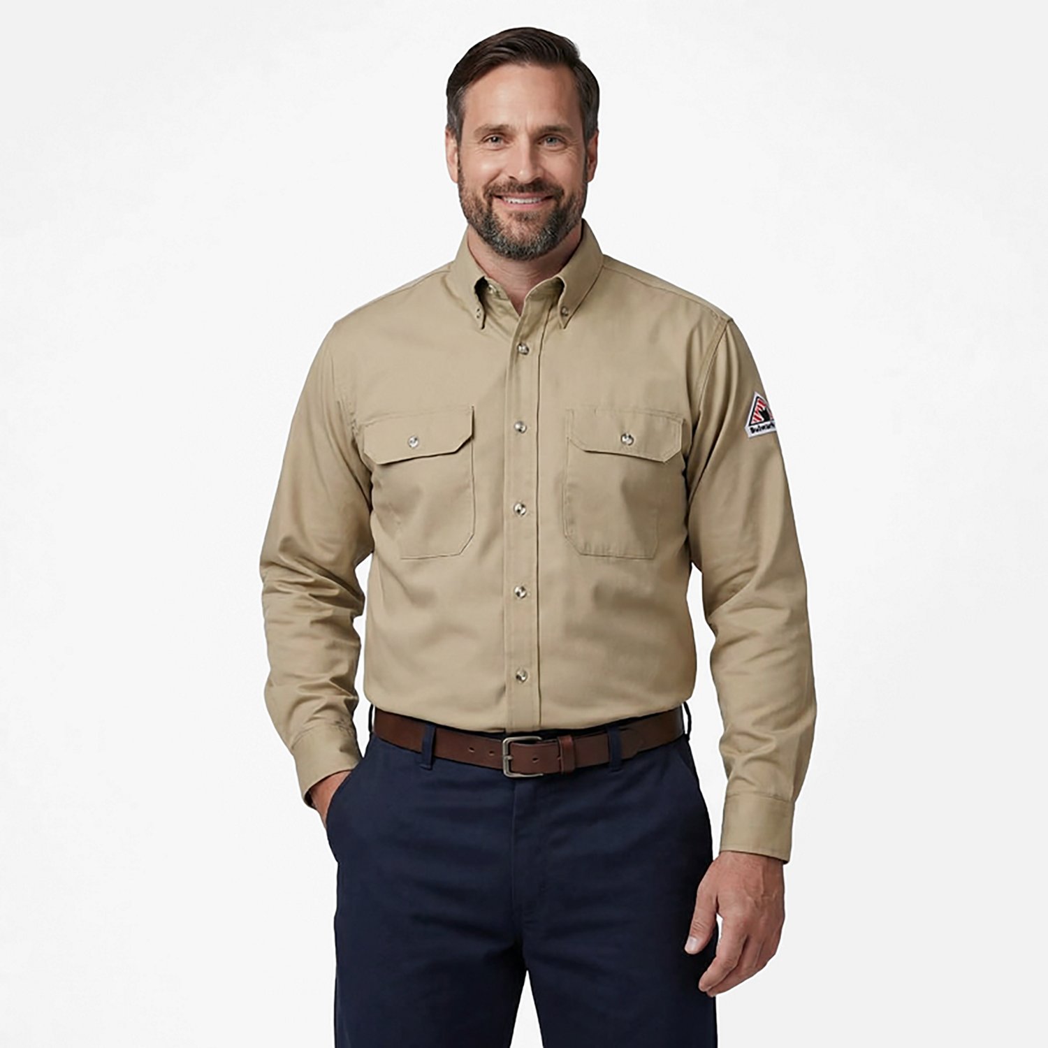 Bulwark Men's Midweight Flame Resistant Uniform Dress Shirt - view number 2