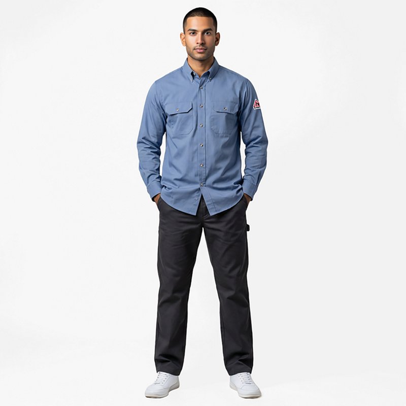 Men's Flame-Resistant Collared Shirt, 9 cal/sq cm, LT, CoolTouch 2