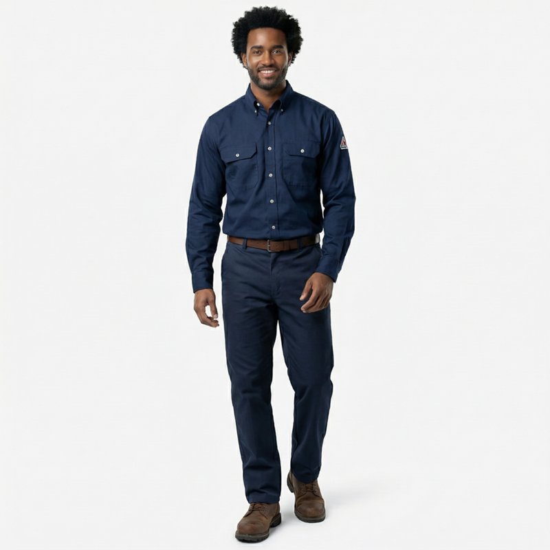 Men's Flame-Resistant Collared Shirt, 9 cal/sq cm, 2XLT, CoolTouch 2