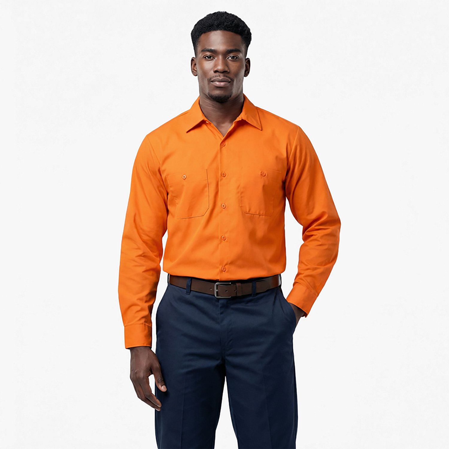 Red Kap Men's Enhanced Visibility Solid Long Sleeve Work Shirt                                                                   - view number 2