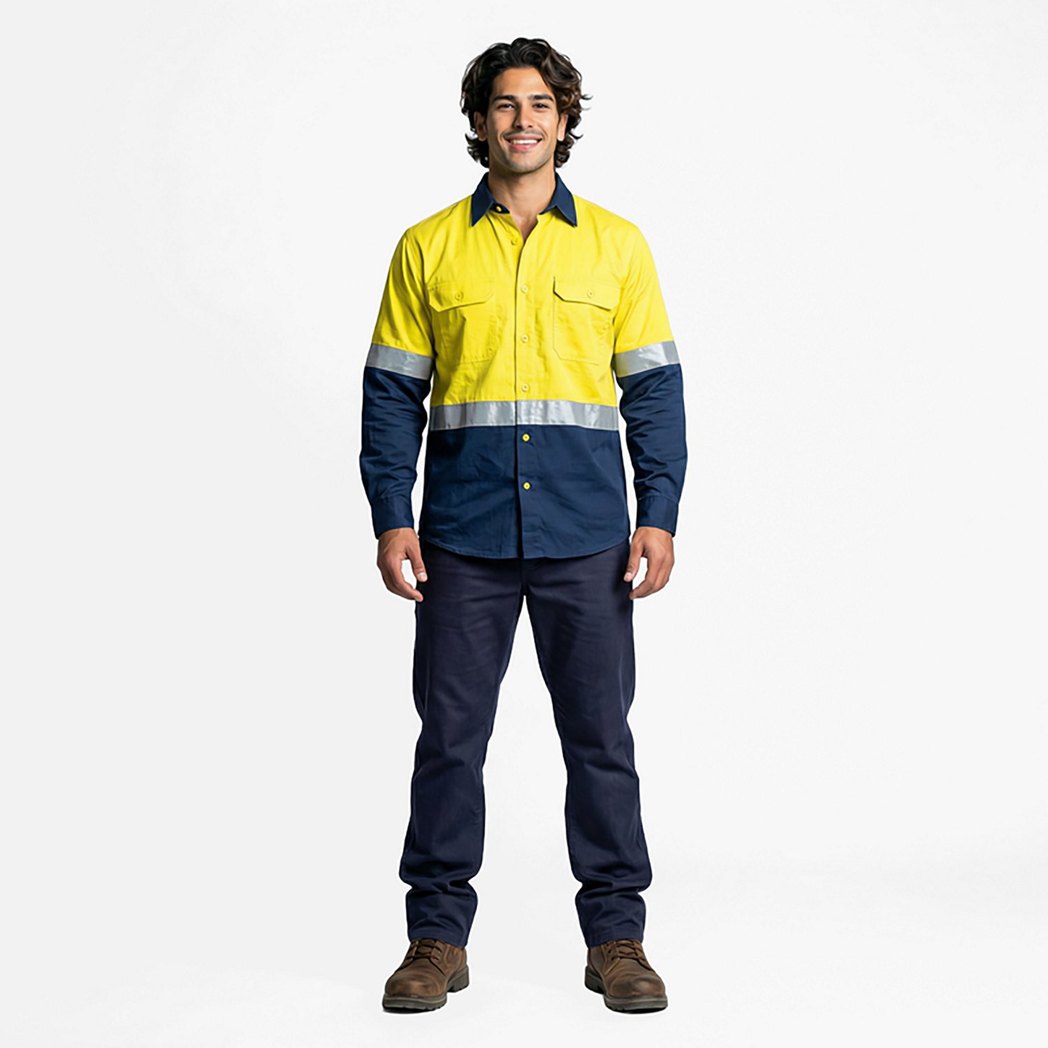 Red Kap Men's Hi-Visibility Colorblock Ripstop Type R Class 2 Long Sleeve Work Shirt