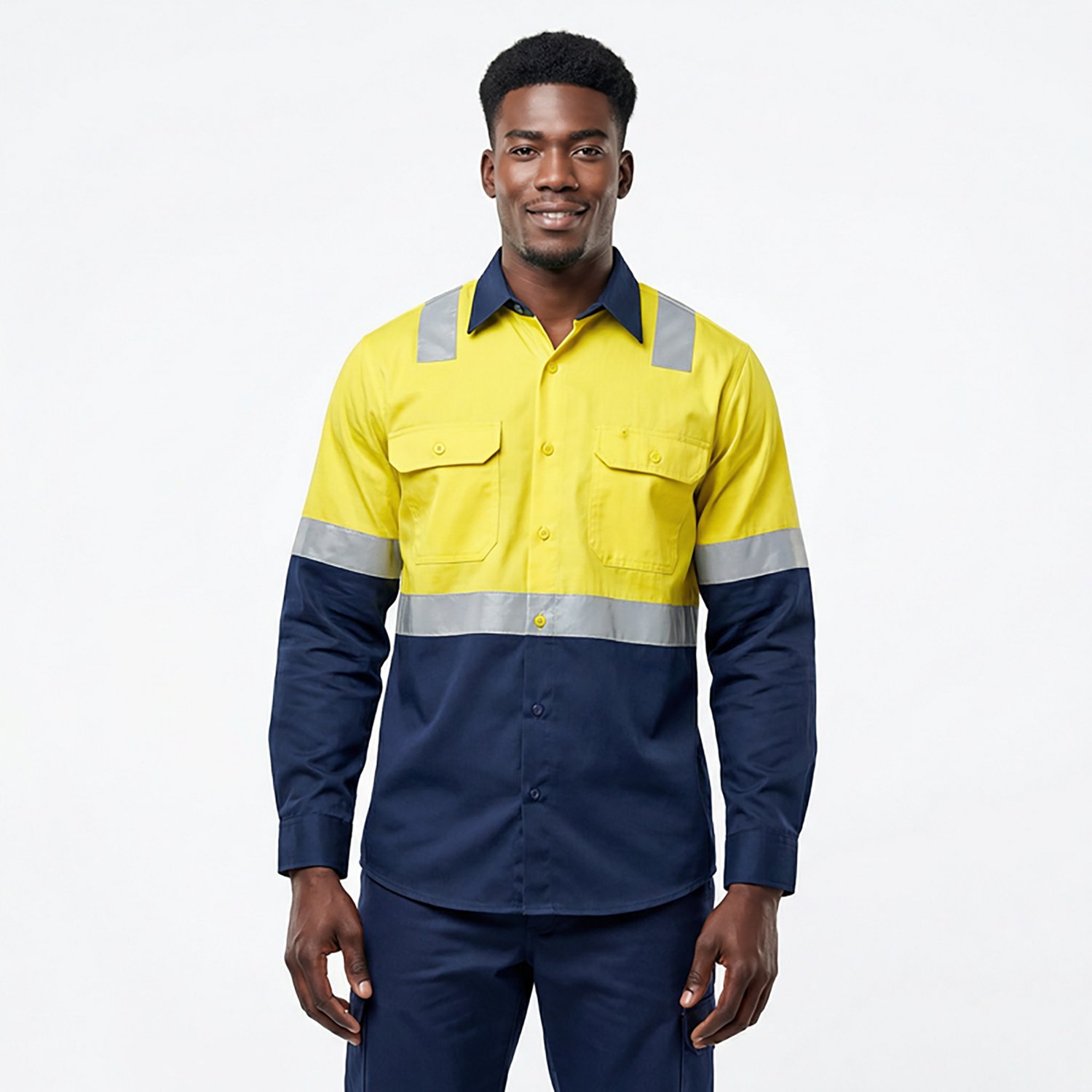 Red Kap Men's Hi-Visibility Colorblock Ripstop Type R Class 2 Long Sleeve Work Shirt                                             - view number 2