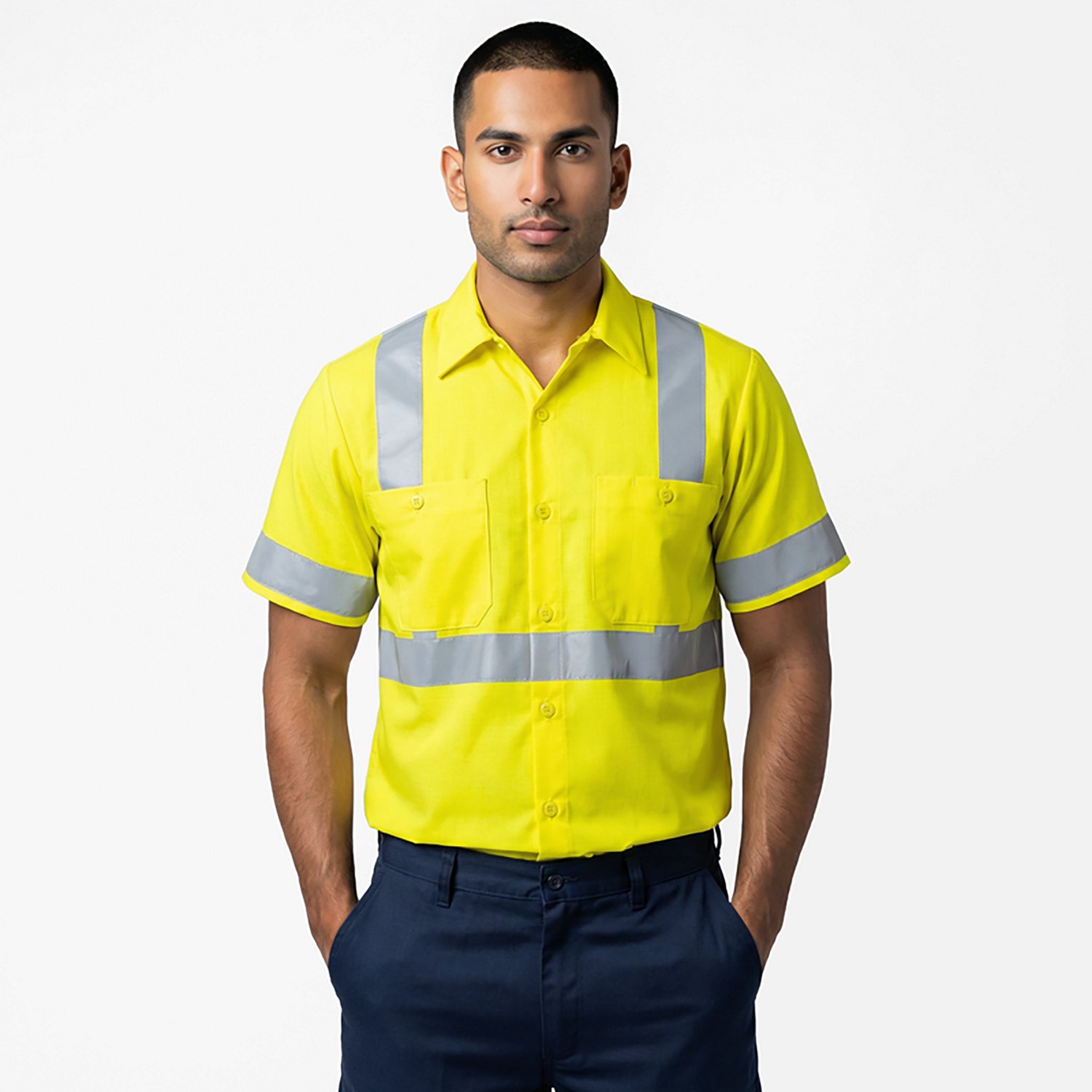 Red Kap Men's Hi-Visibility Ripstop Type R Class 3 Short Sleeve Work Shirt - view number 2