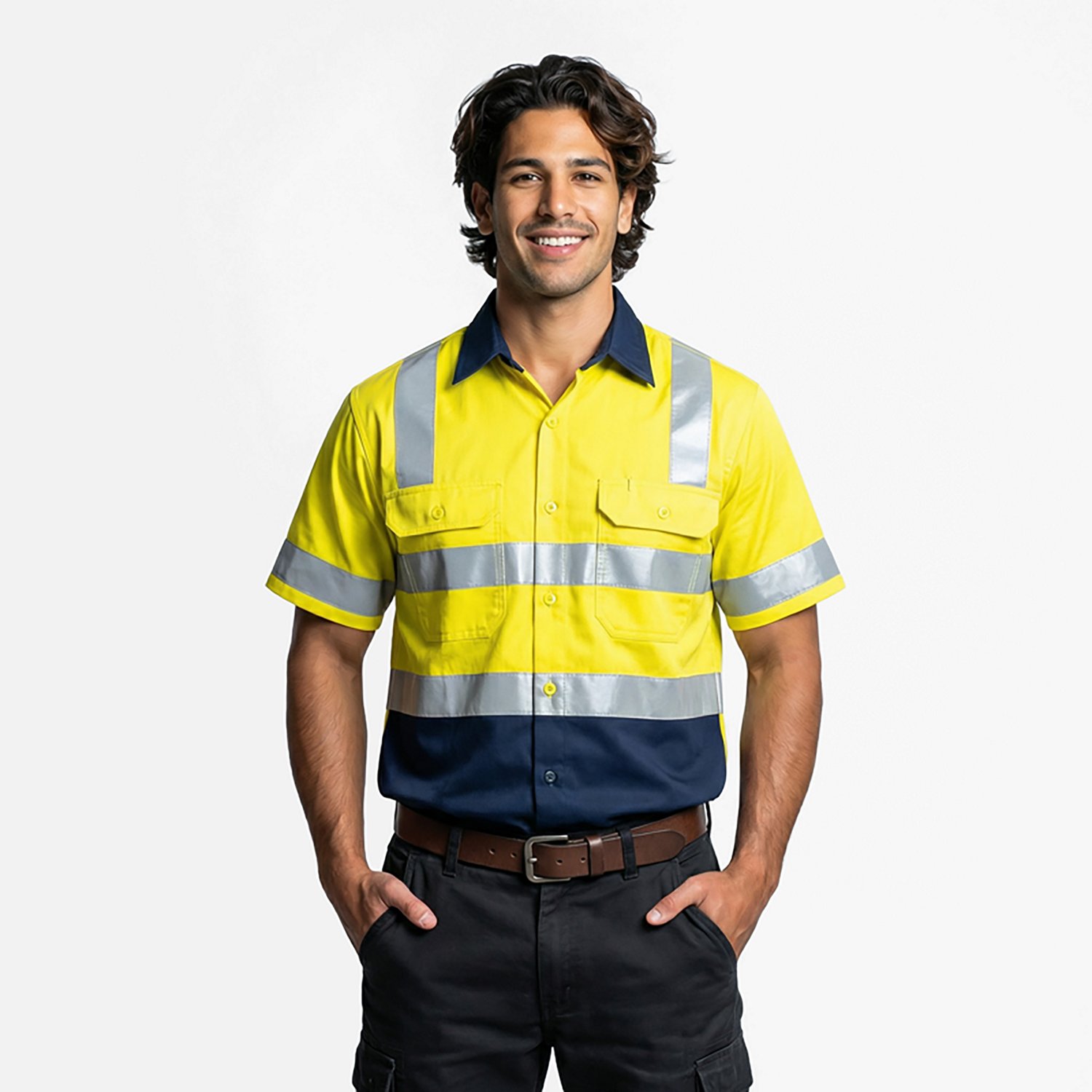 Red Kap Men's Hi-Visibility Colorblock Ripstop Type R Class 2 Short Sleeve Work Shirt                                            - view number 2
