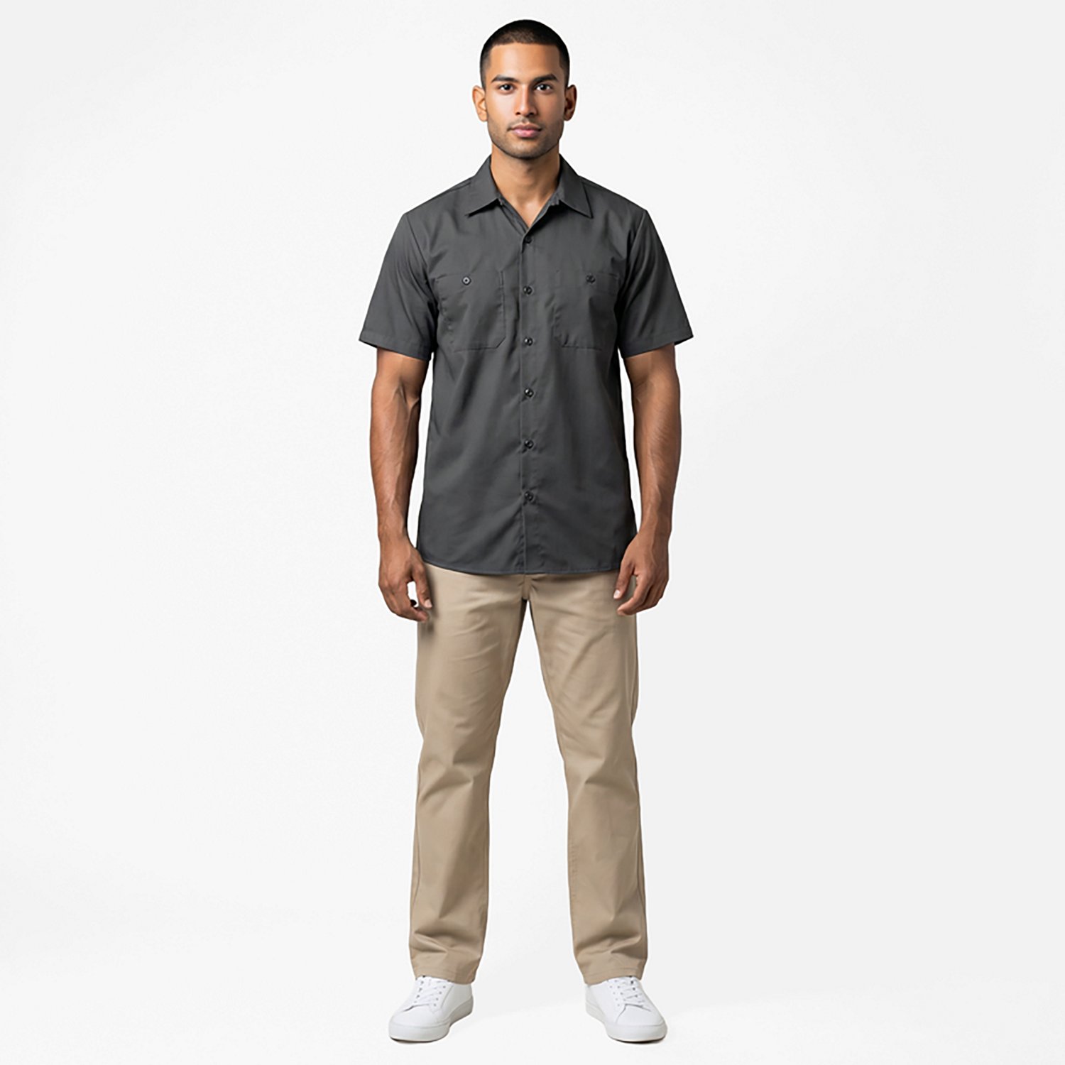 Red Kap Men's Performance Plus Shop Short Sleeve Shirt with OilBlok Technology