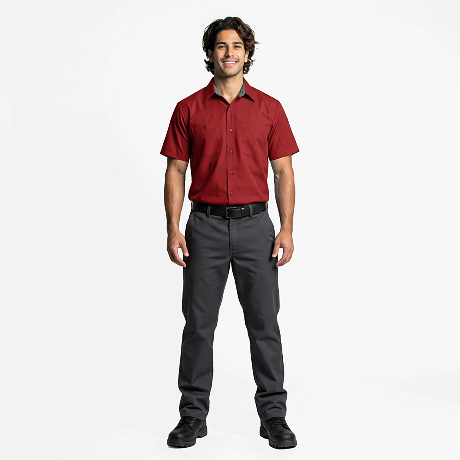 Red Kap Men's Performance Plus Shop Short Sleeve Shirt with