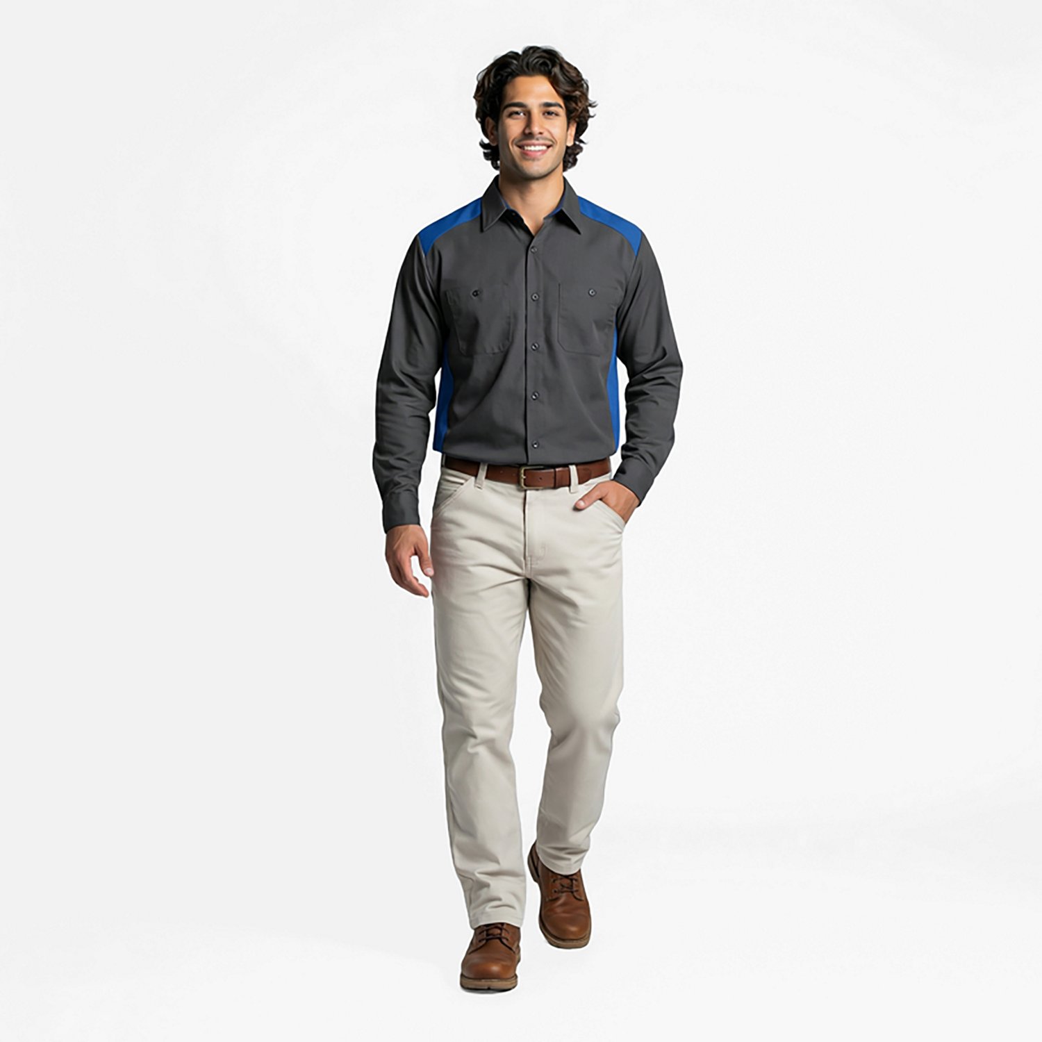 Red Kap Men's Motorsports Long Sleeve Shirt