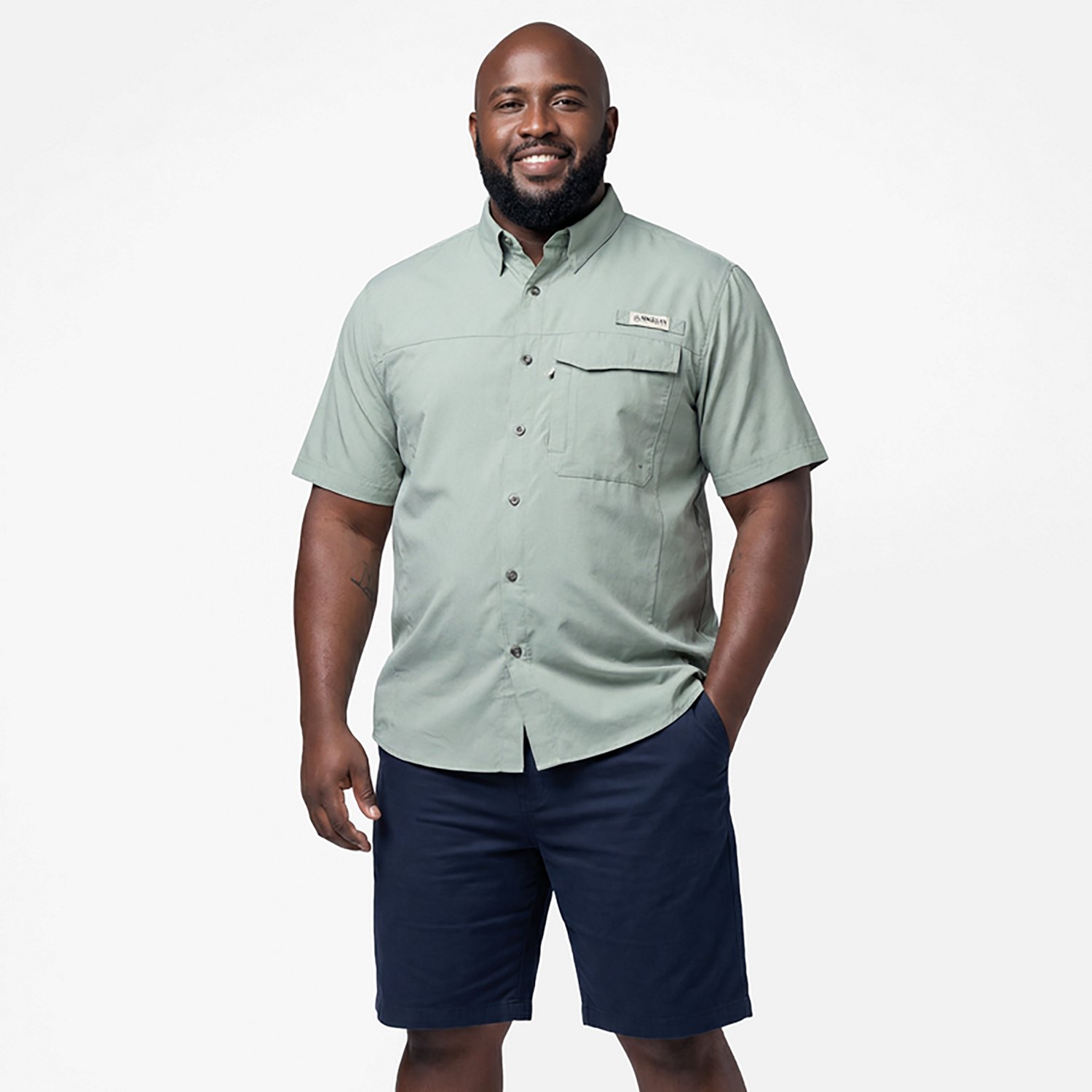 Magellan Outdoors Men's Caddo Lake Button Down Fishing Shirt