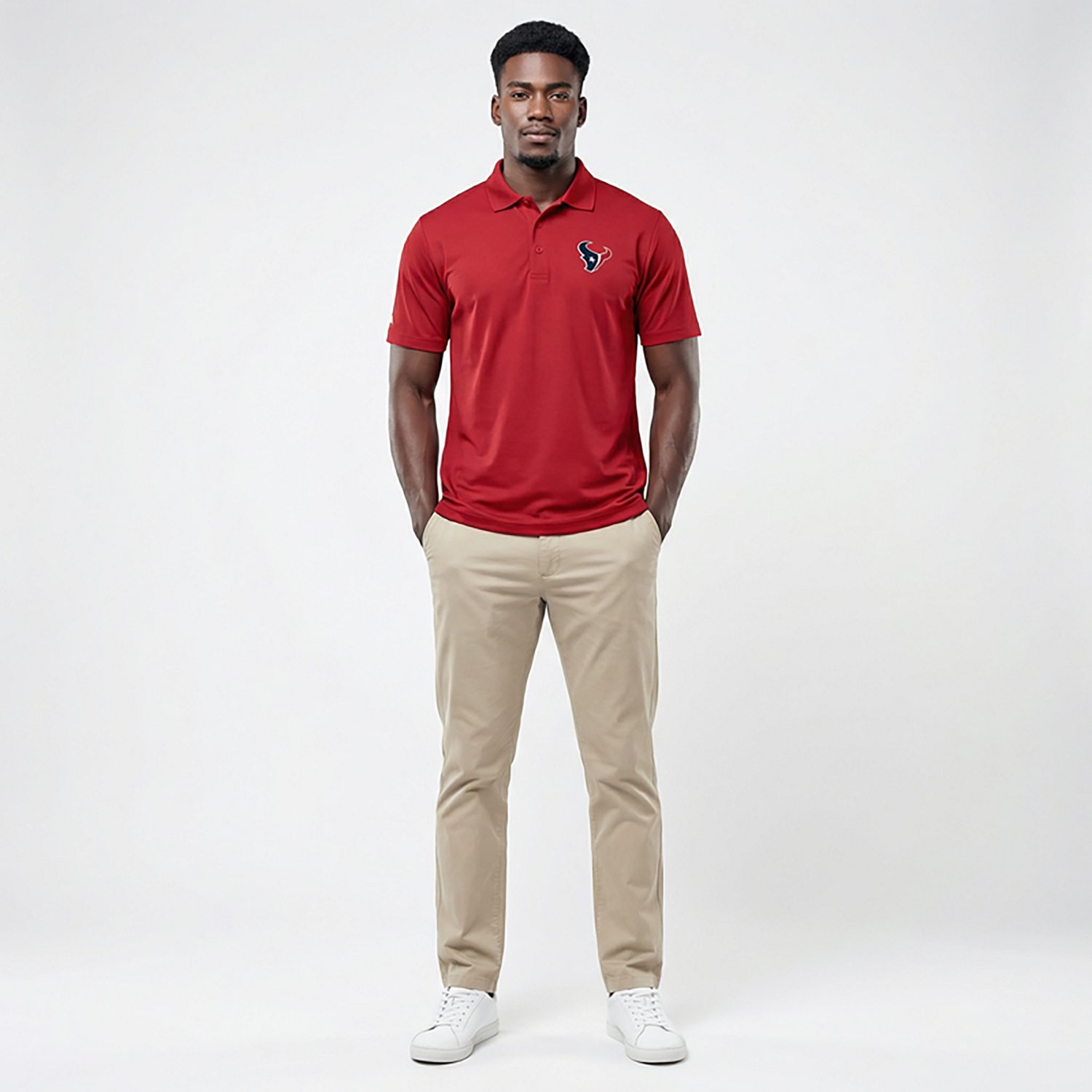 Antigua Men's Houston Texans Legacy Short Sleeve Polo Shirt - view number 2