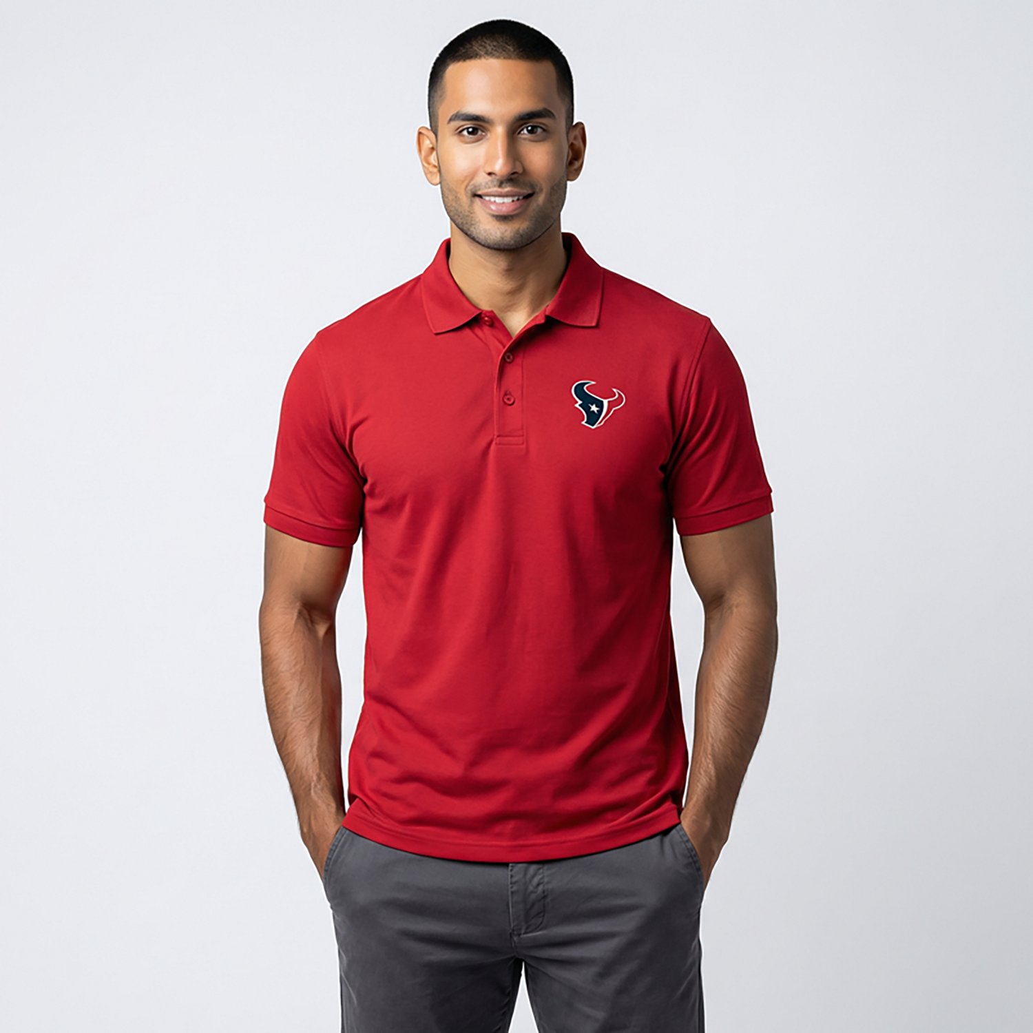 Antigua Men's Houston Texans Legacy Short Sleeve Polo Shirt - view number 3