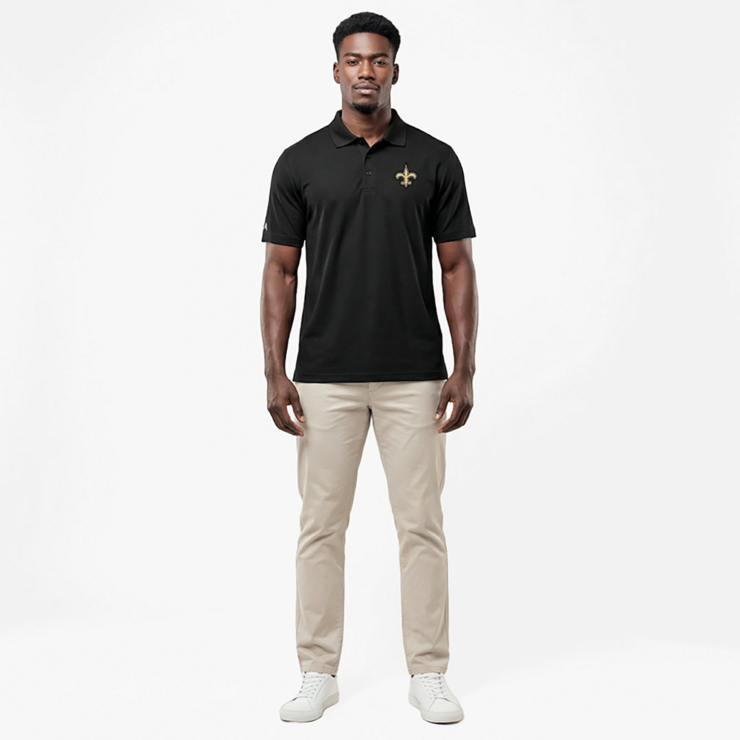 Antigua Men's New Orleans Saints Legacy Short Sleeve Polo Shirt - view number 2
