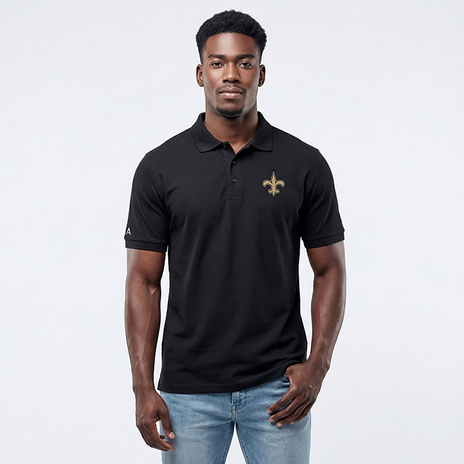Antigua Men's New Orleans Saints Legacy Short Sleeve Polo Shirt - view number 3