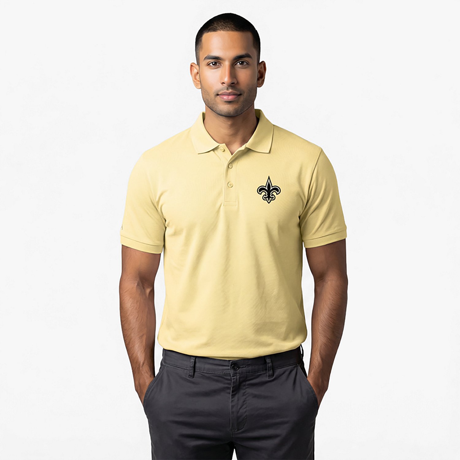 Antigua Men's New Orleans Saints Legacy Short Sleeve Polo Shirt - view number 3