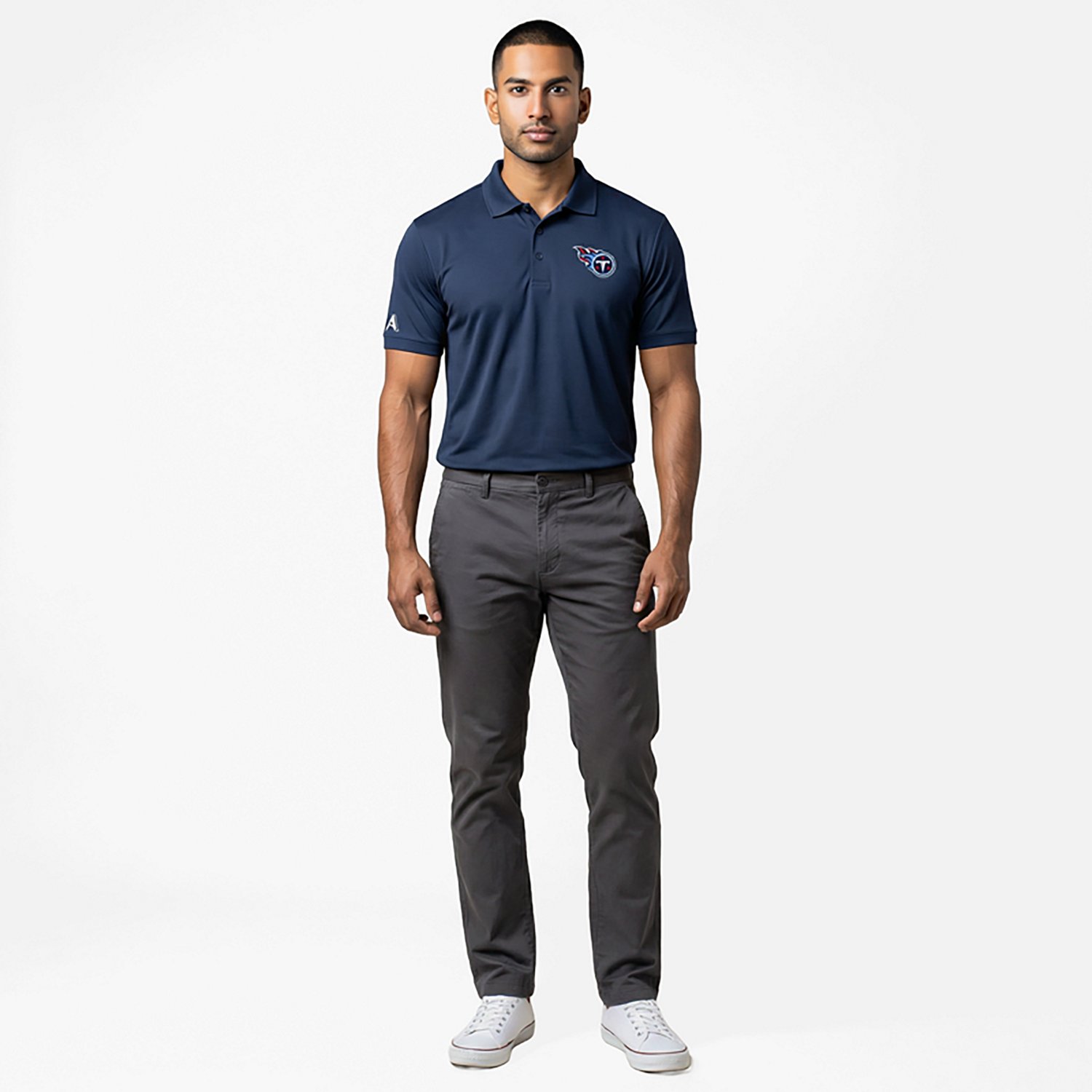 Antigua Men's Tennessee Titans Legacy Short Sleeve Polo Shirt - view number 2