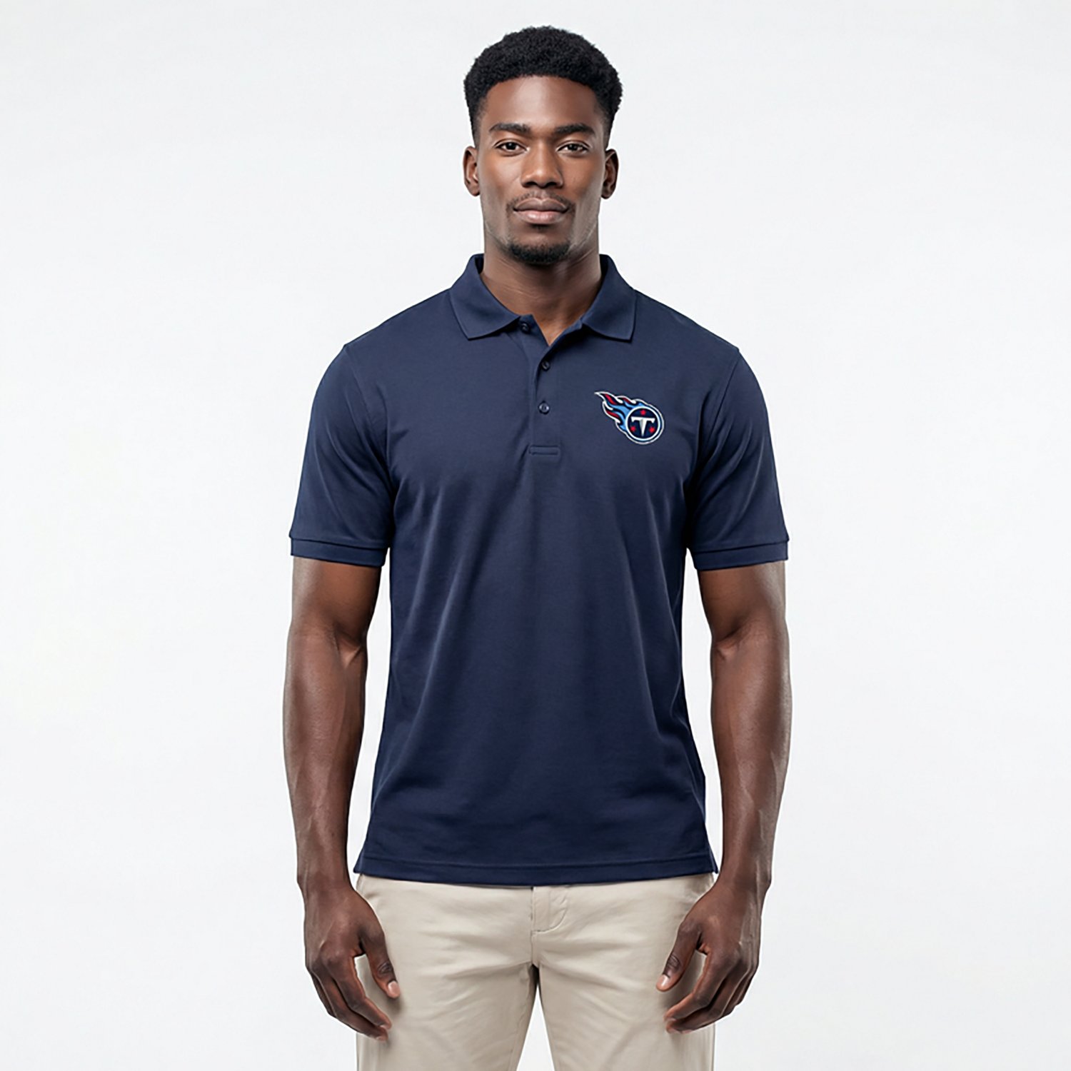 Antigua Men's Tennessee Titans Legacy Short Sleeve Polo Shirt - view number 3
