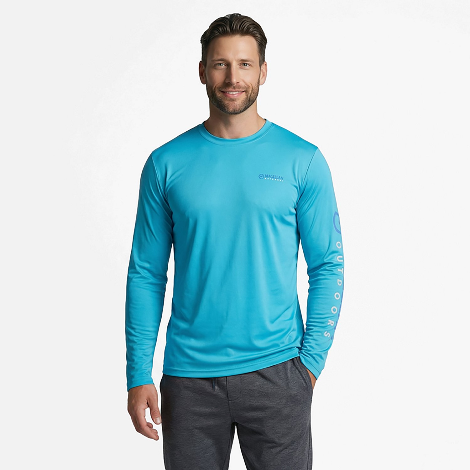 Magellan Outdoors Men's Casting Crew Core Graphic Long Sleeve T-shirt                                                            - view number 2