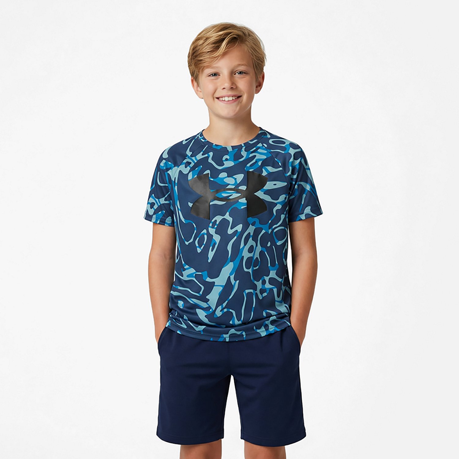 Under Armour Boys' UA Tech Printed Short Sleeve T-shirt                                                                          - view number 2